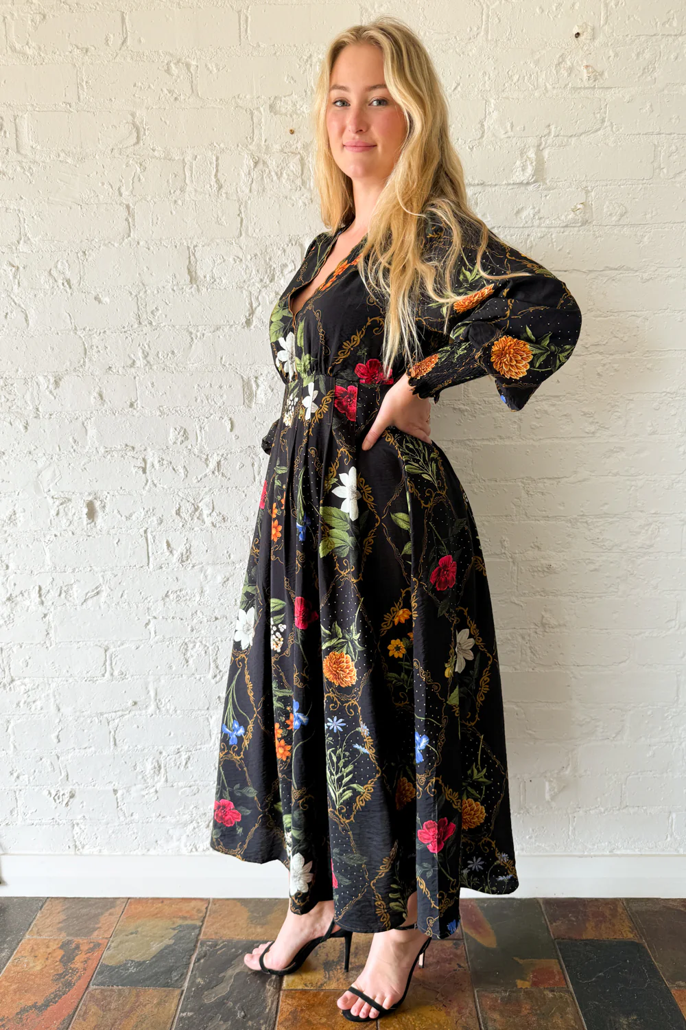 Esme Dress - Black Floral - Image 8