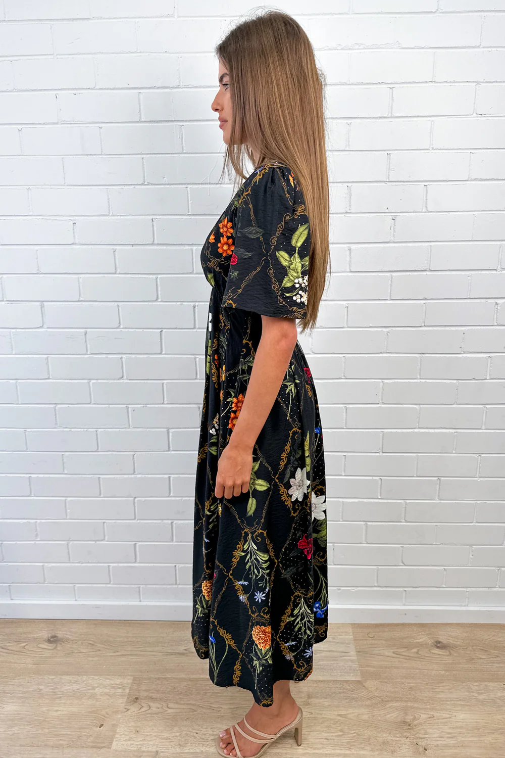 Esmeray Dress - Black Floral - Image 4