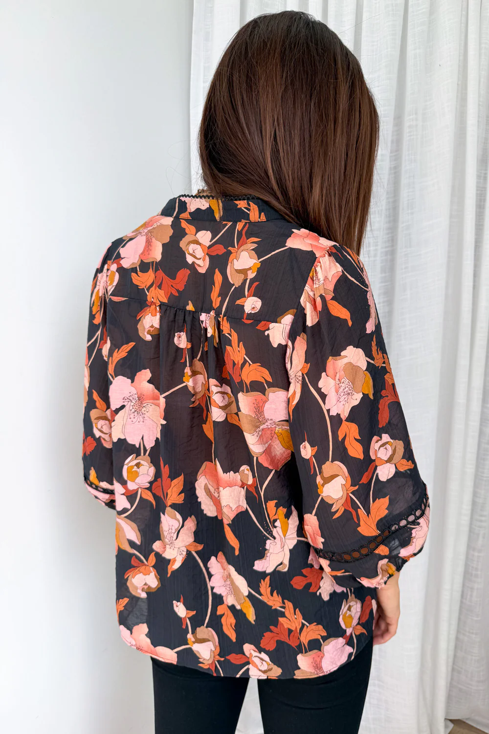 Estala Blouse - Black Blush Floral - Image 7