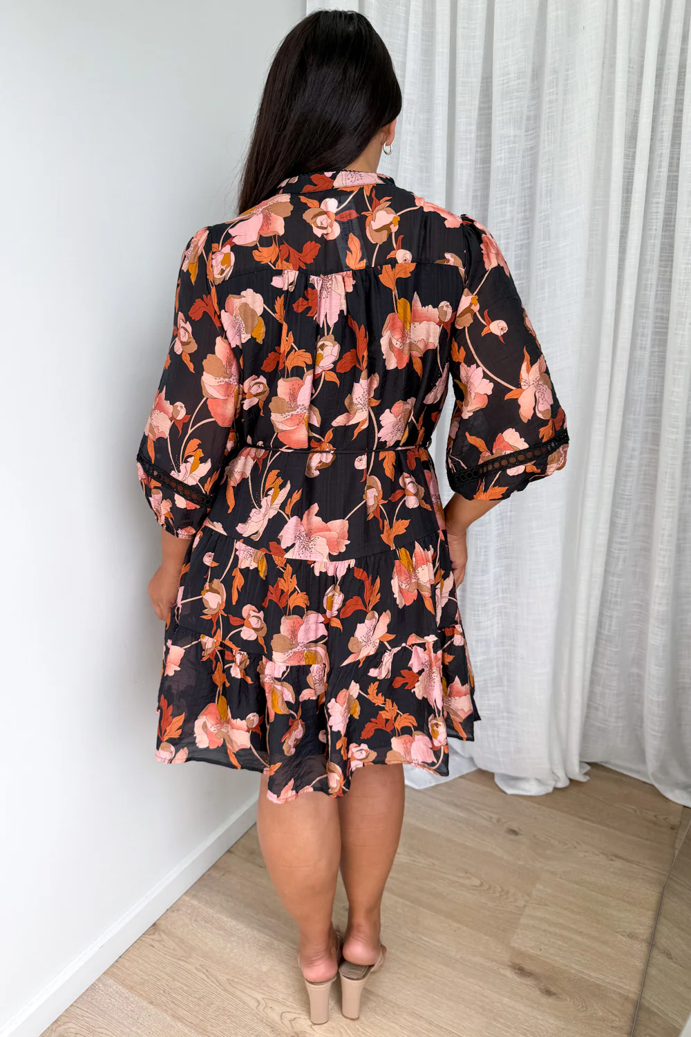 Estala Dress - Black Blush Floral - Image 10