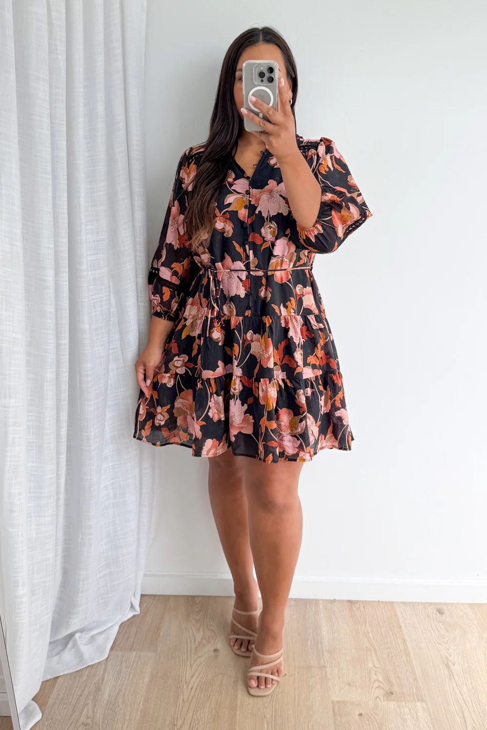 Estala Dress - Black Blush Floral - Image 11