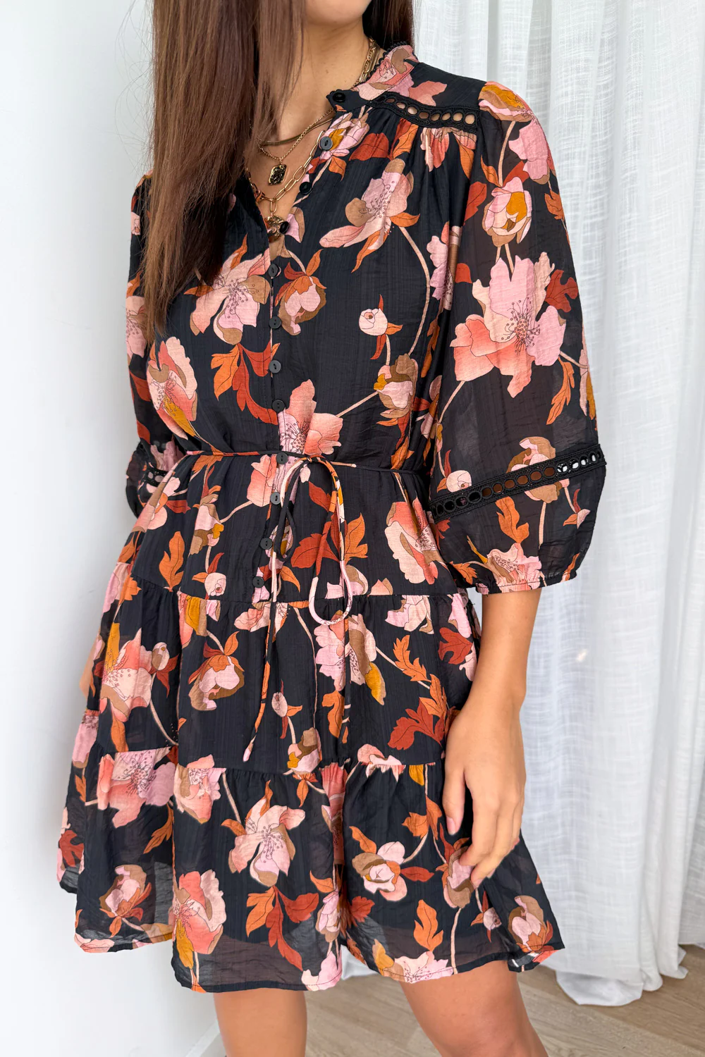 Estala Dress - Black Blush Floral - Image 3
