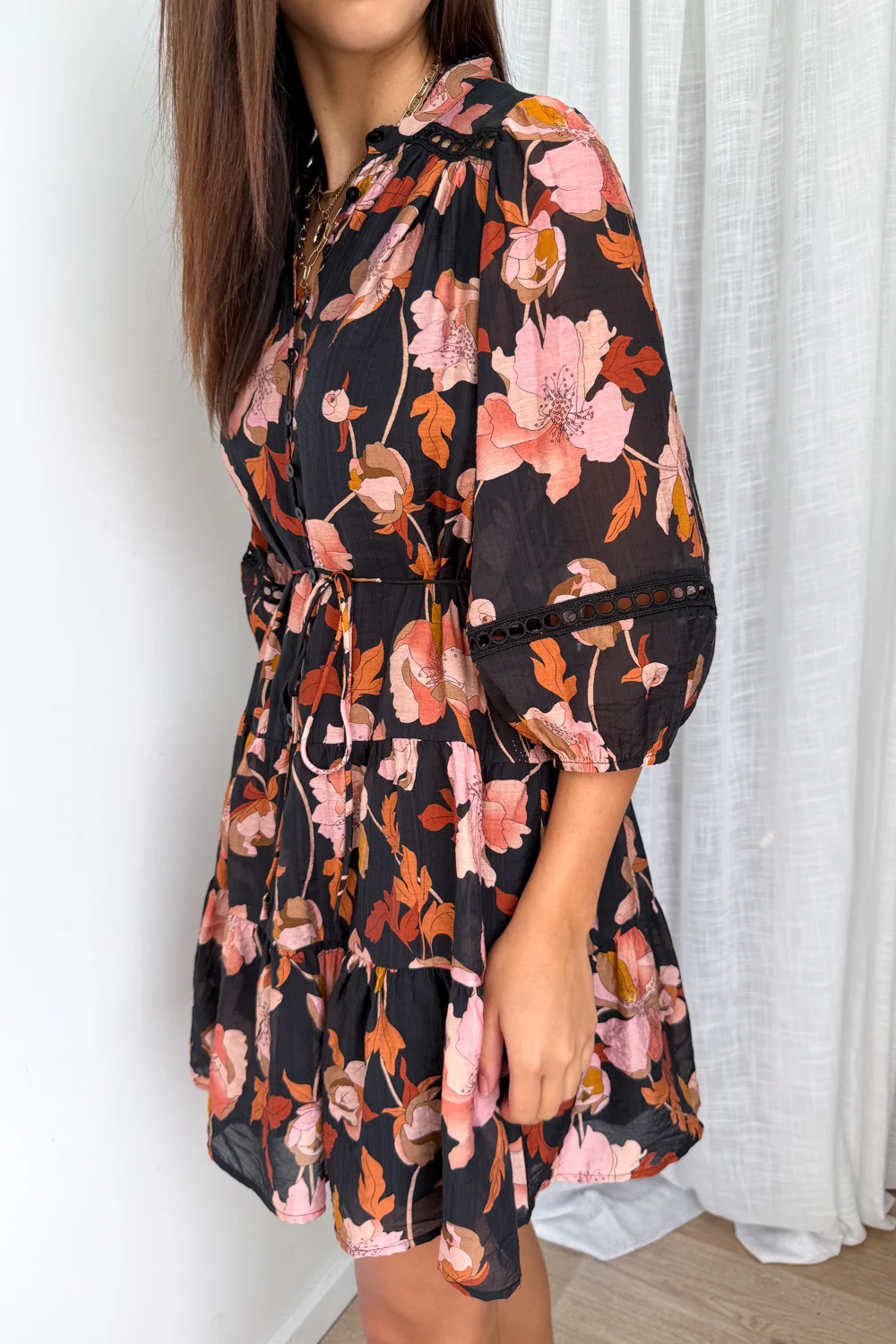 Estala Dress - Black Blush Floral - Image 4