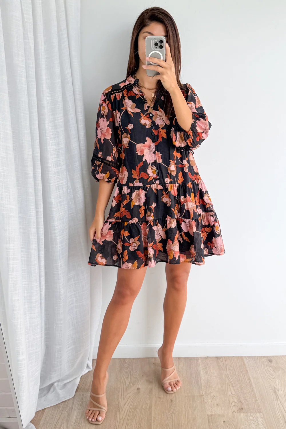 Estala Dress - Black Blush Floral - Image 7