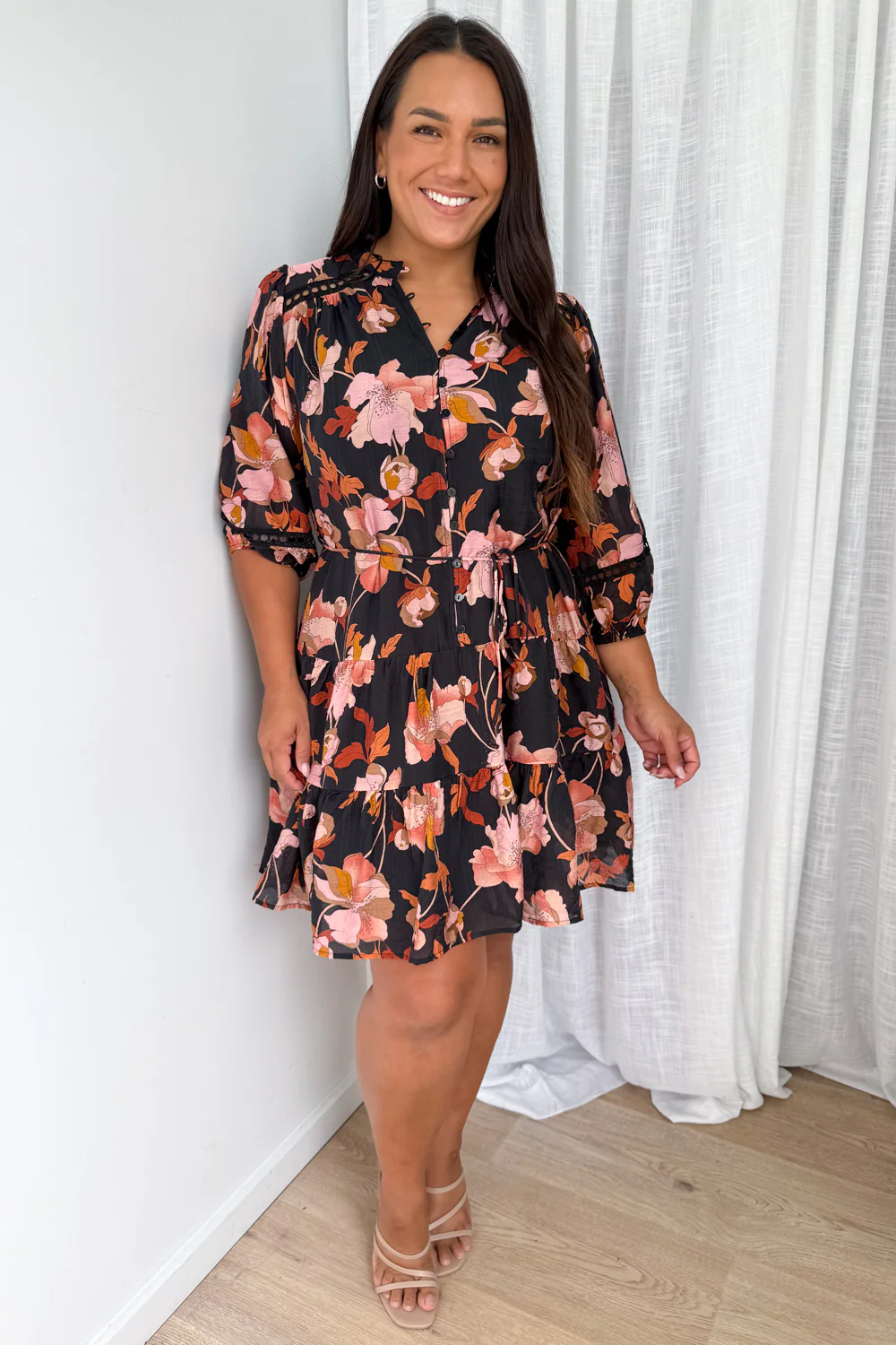 Estala Dress - Black Blush Floral - Image 8