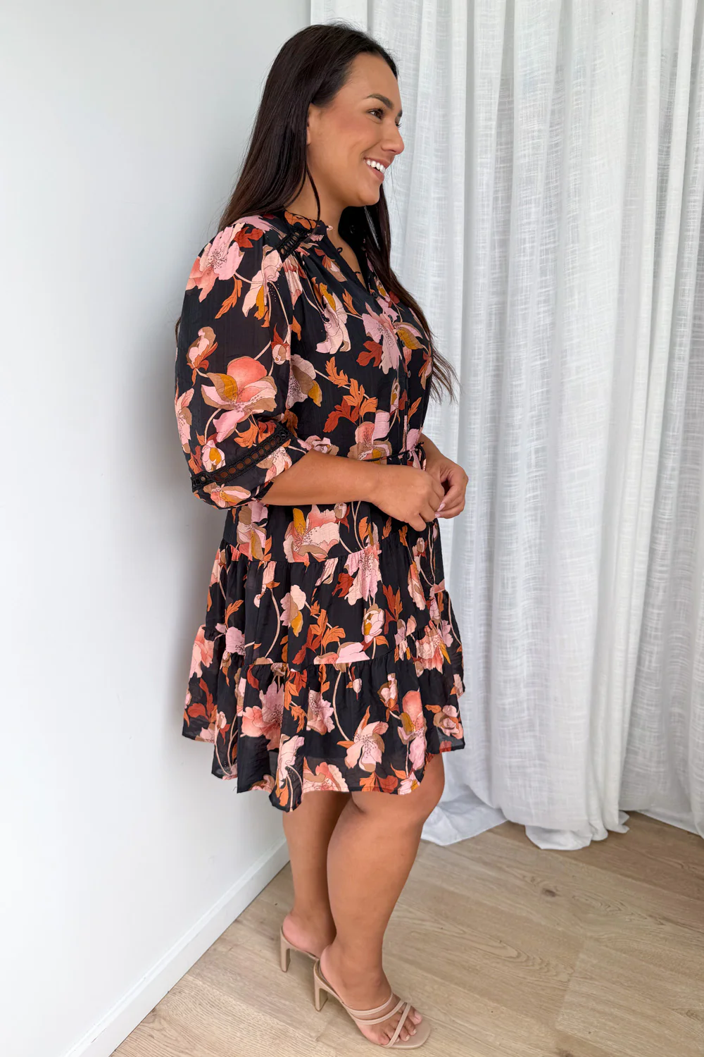 Estala Dress - Black Blush Floral - Image 9