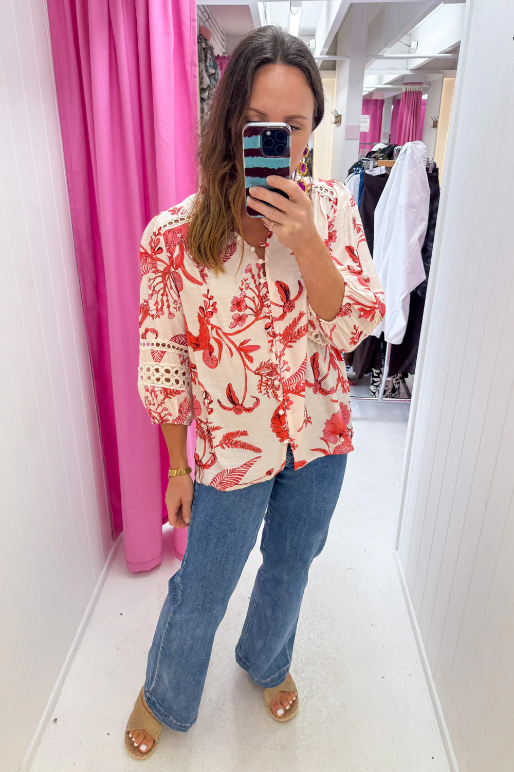 Estina Blouse - Cream Red - Image 13