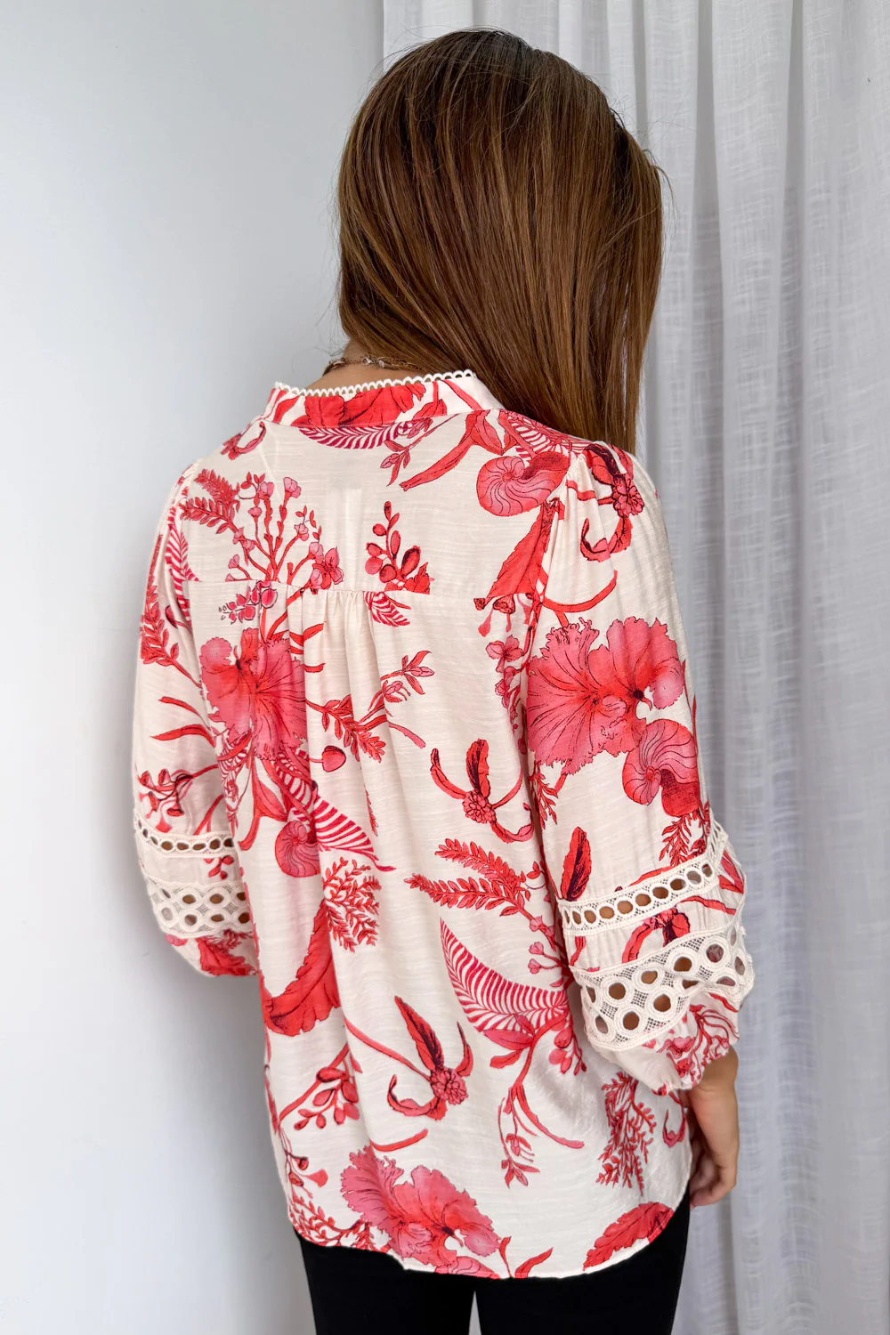 Estina Blouse - Cream Red - Image 6