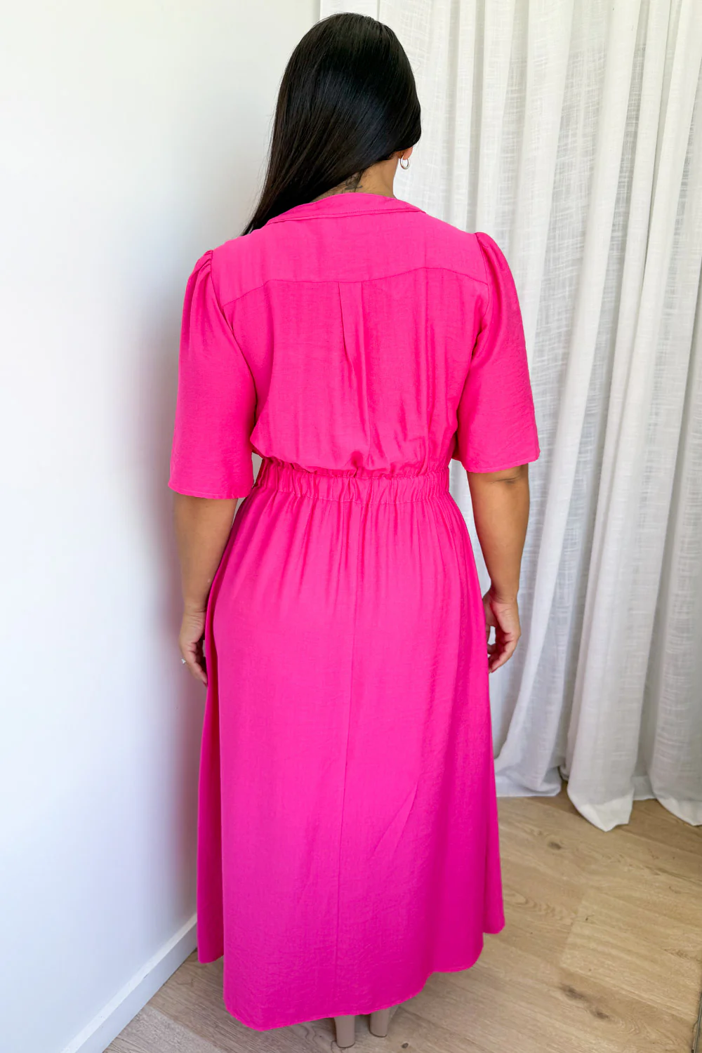 Evelaine Dress - Hot Pink - Image 11