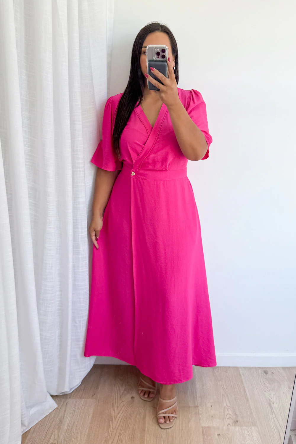 Evelaine Dress - Hot Pink - Image 8