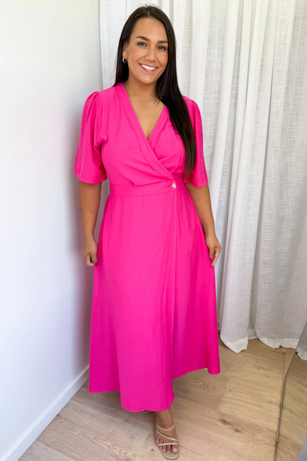 Evelaine Dress - Hot Pink - Image 9