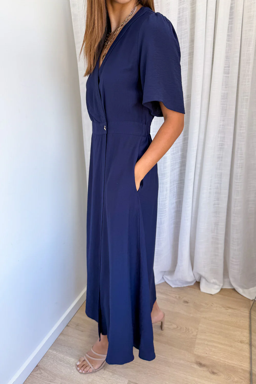 Evelaine Dress - Navy - Image 3