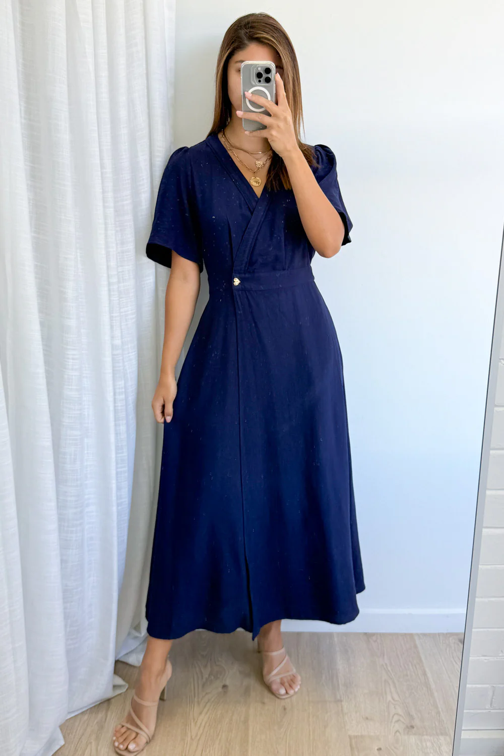 Evelaine Dress - Navy - Image 6