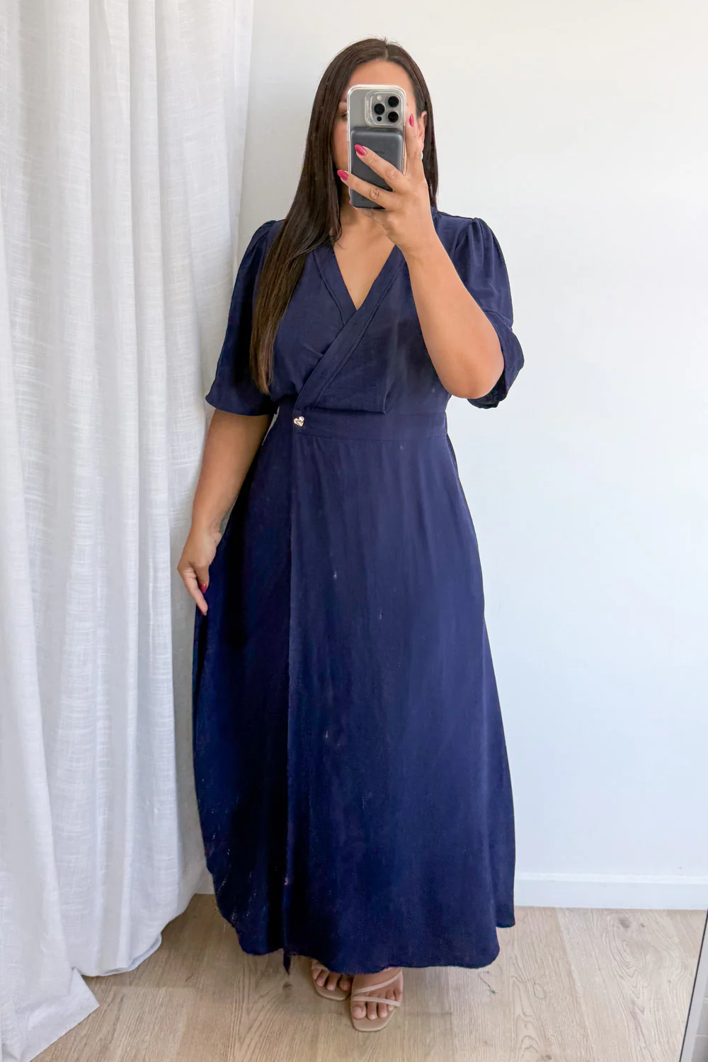 Evelaine Dress - Navy - Image 7