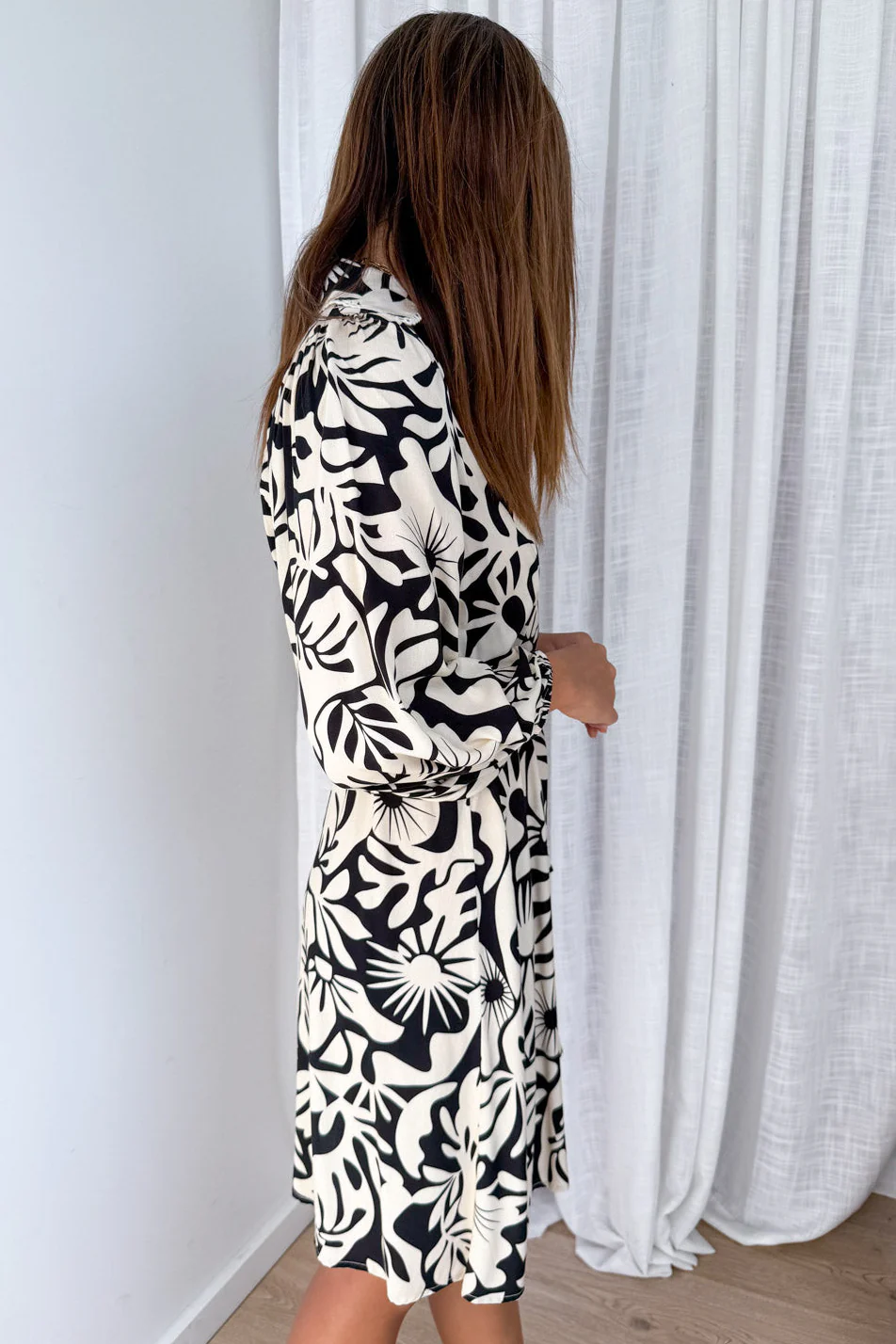 Felicity Dress - Black White - Image 5