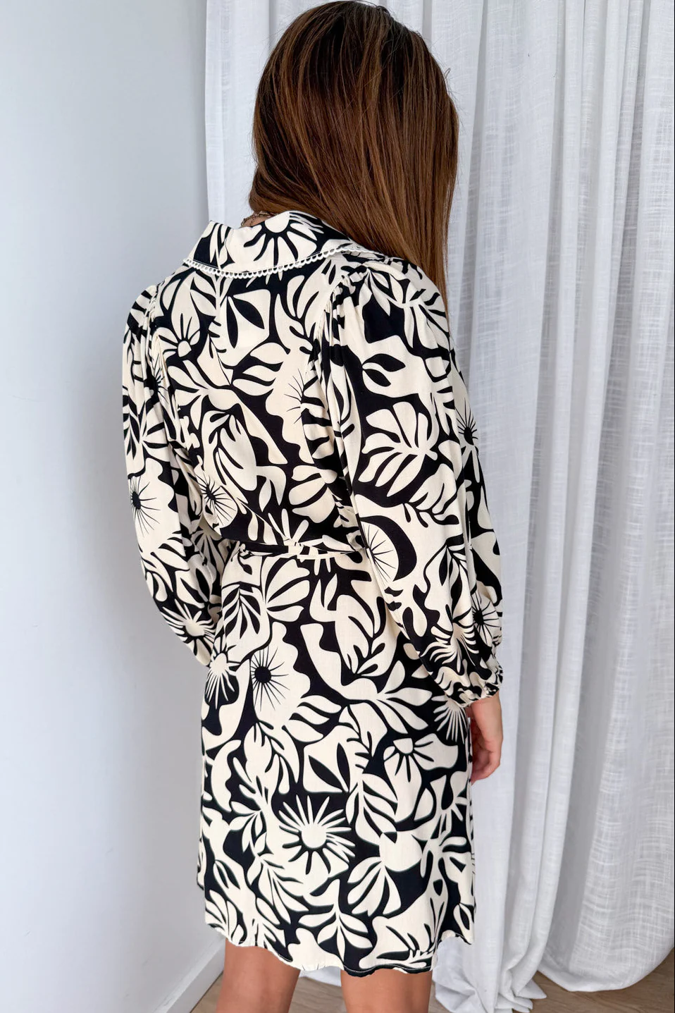 Felicity Dress - Black White - Image 6