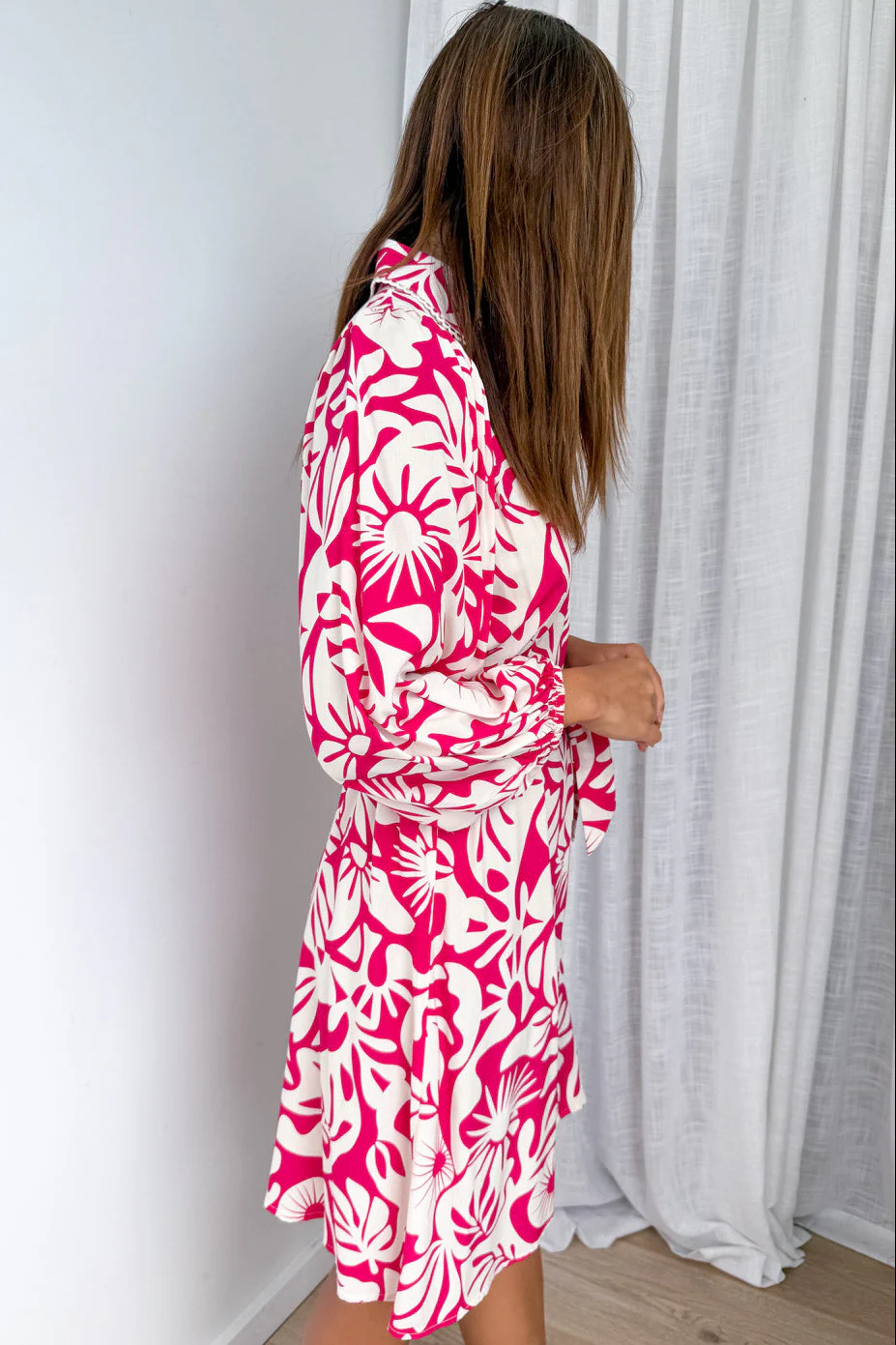 Felicity Dress - Pink White - Image 4
