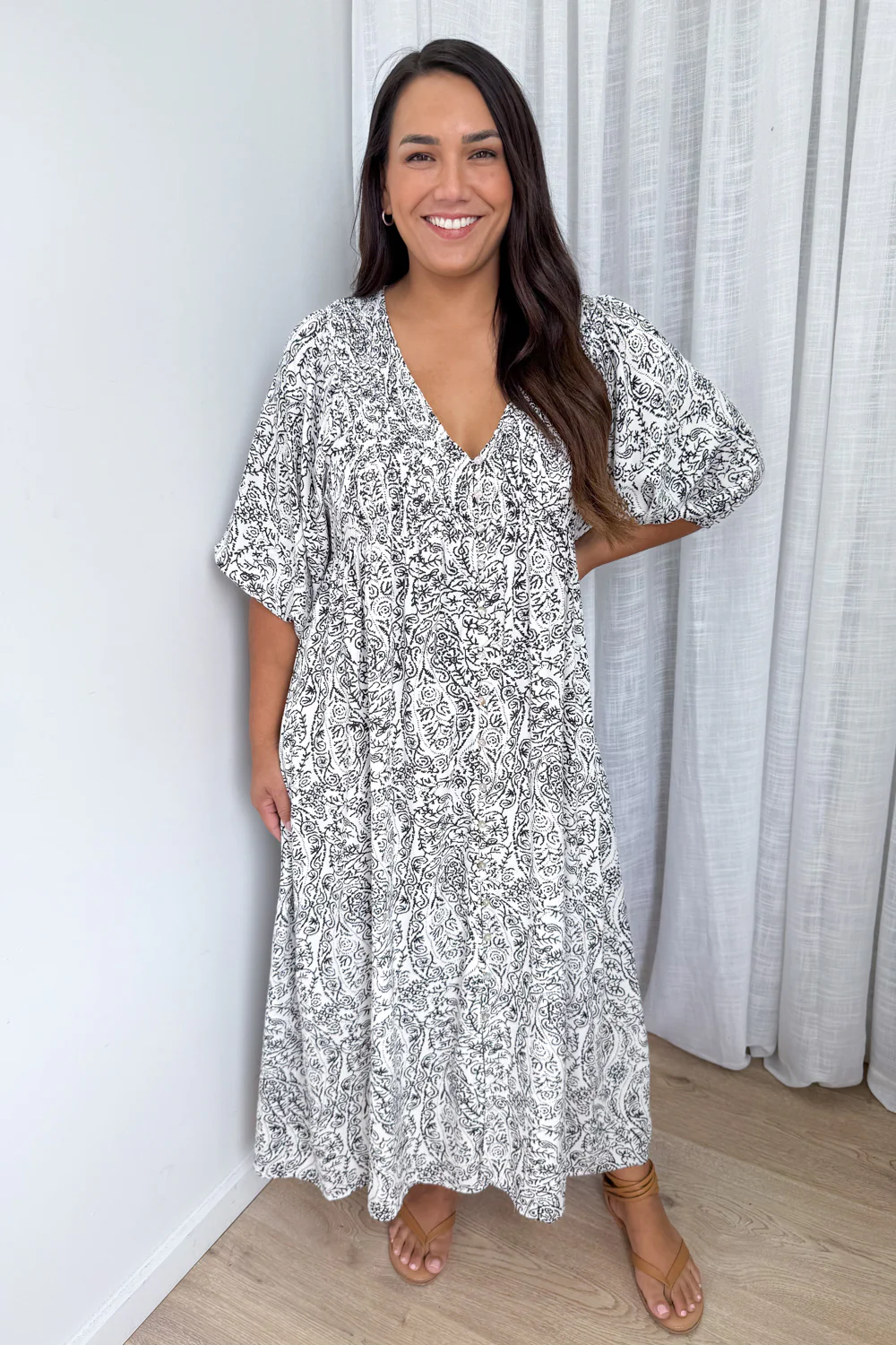Finn Dress - White Black - Image 7