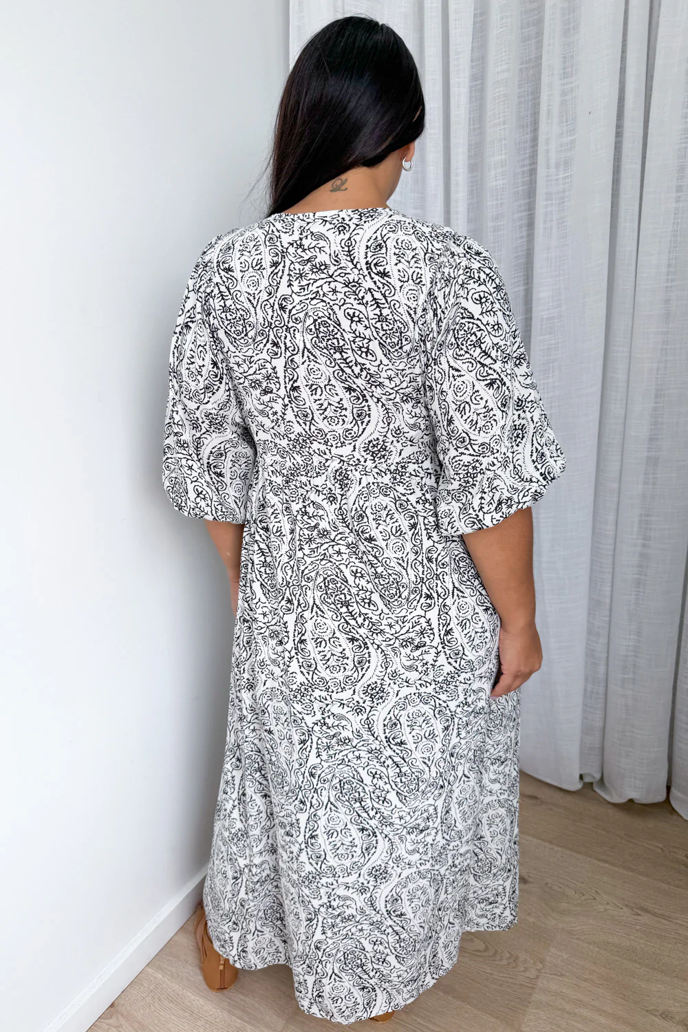 Finn Dress - White Black - Image 9