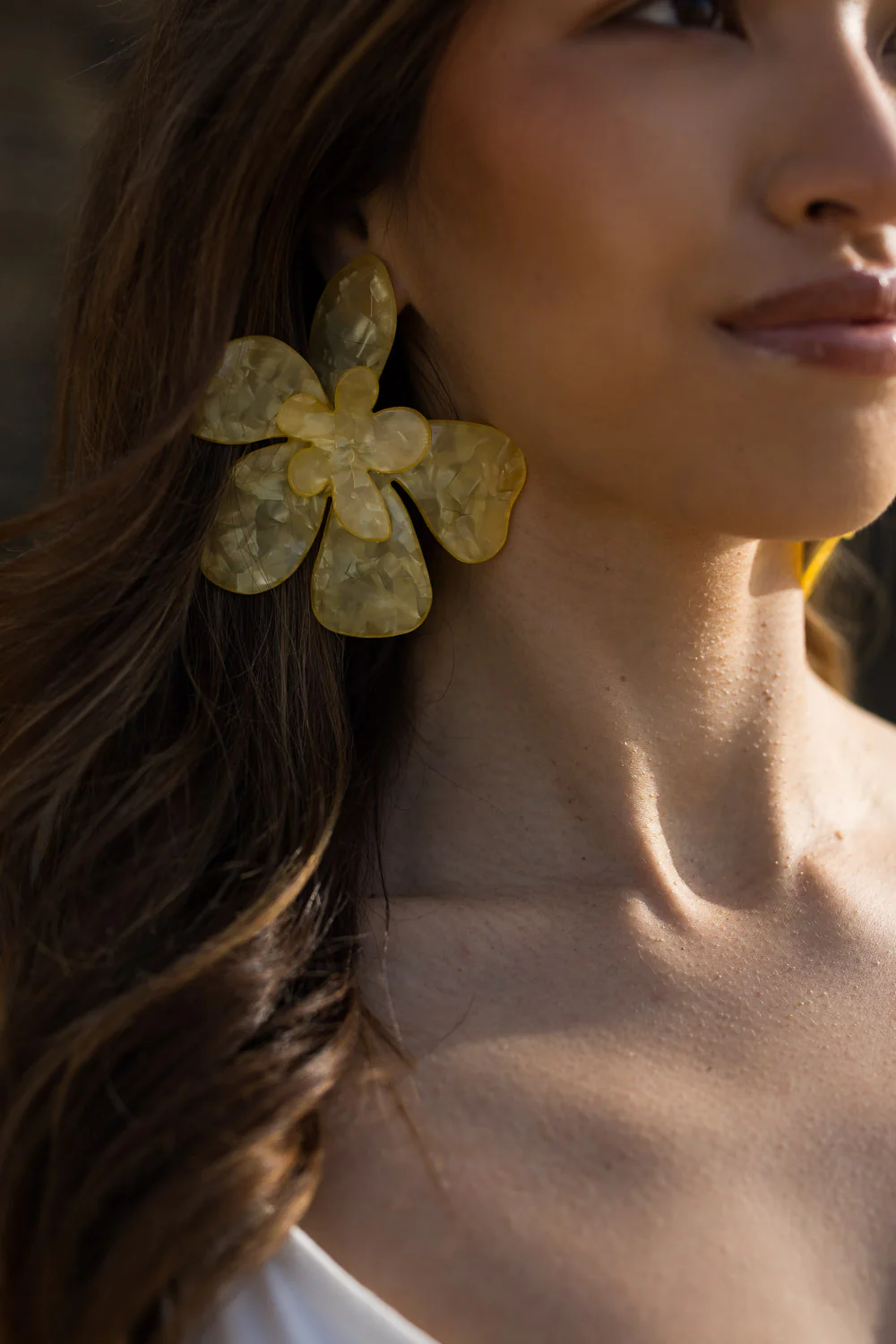Flora Earrings - Yellow - Image 6
