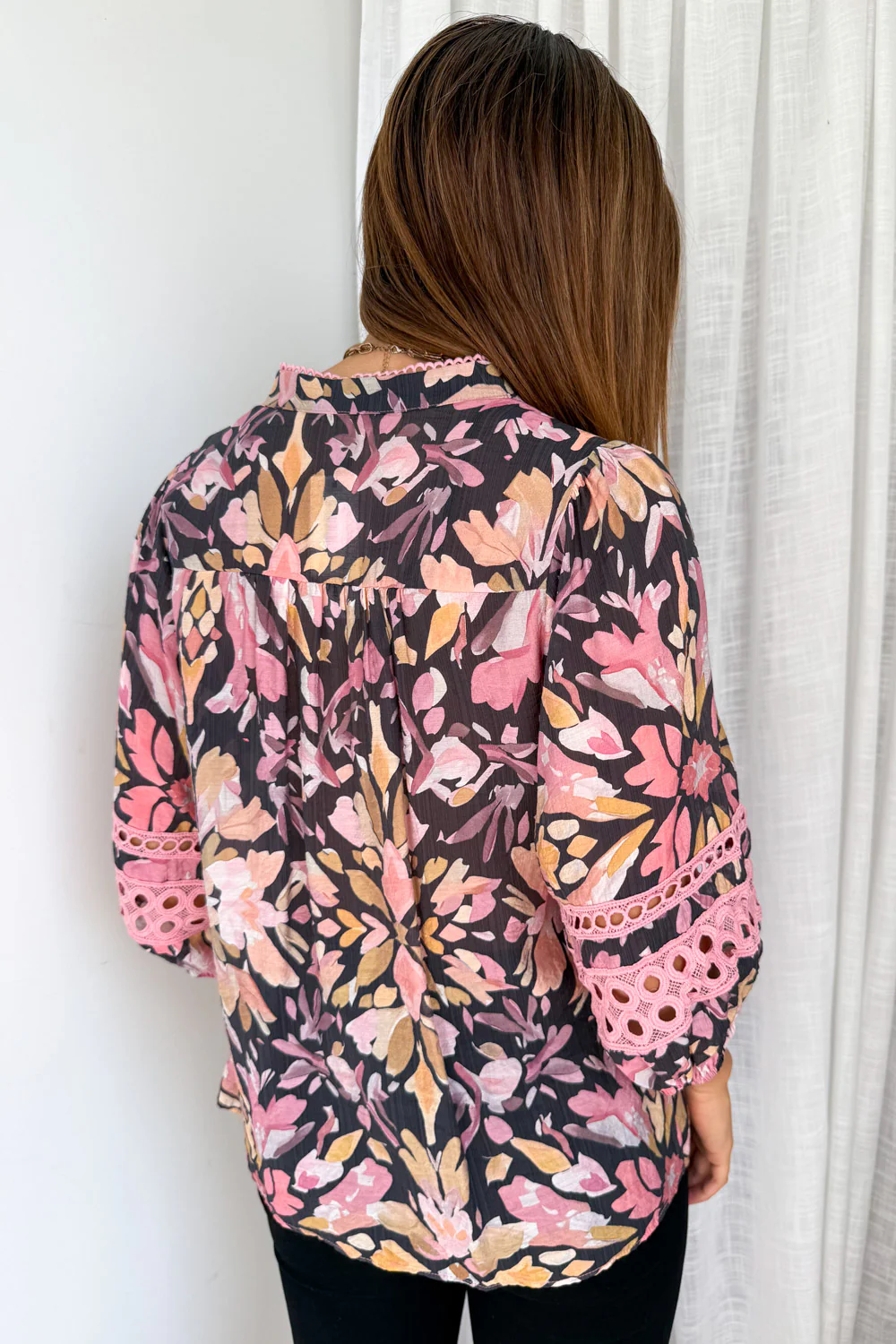 Florence Fields Blouse - Pink Amber Leaf - Image 15