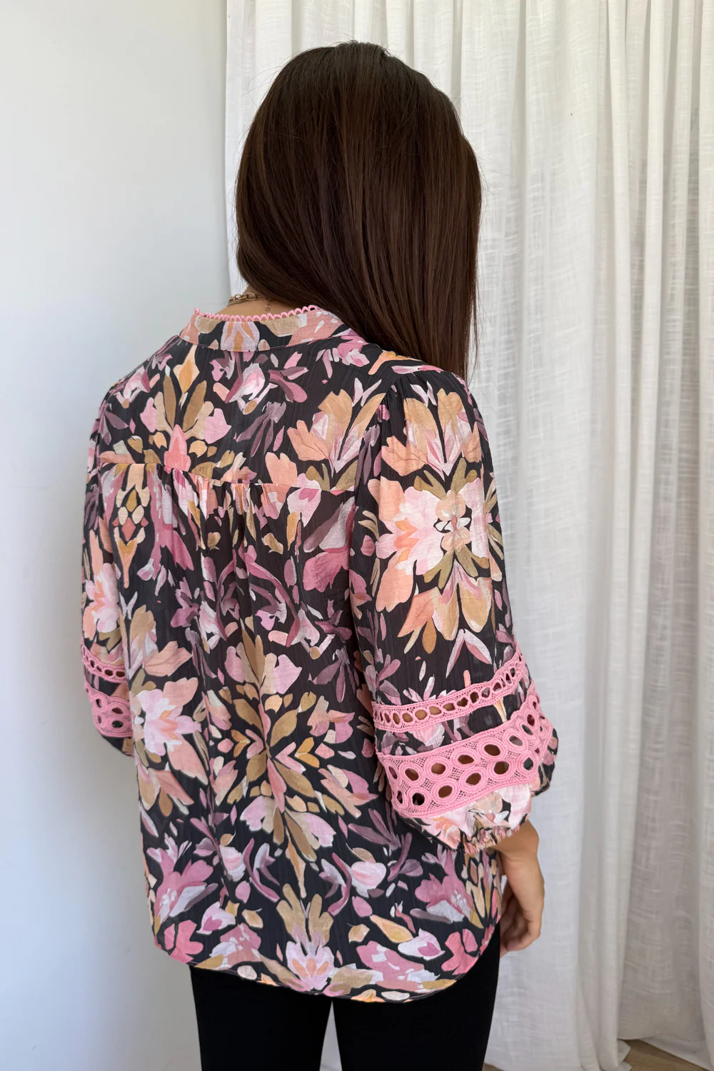 Florence Fields Blouse - Pink Amber Leaf - Image 7