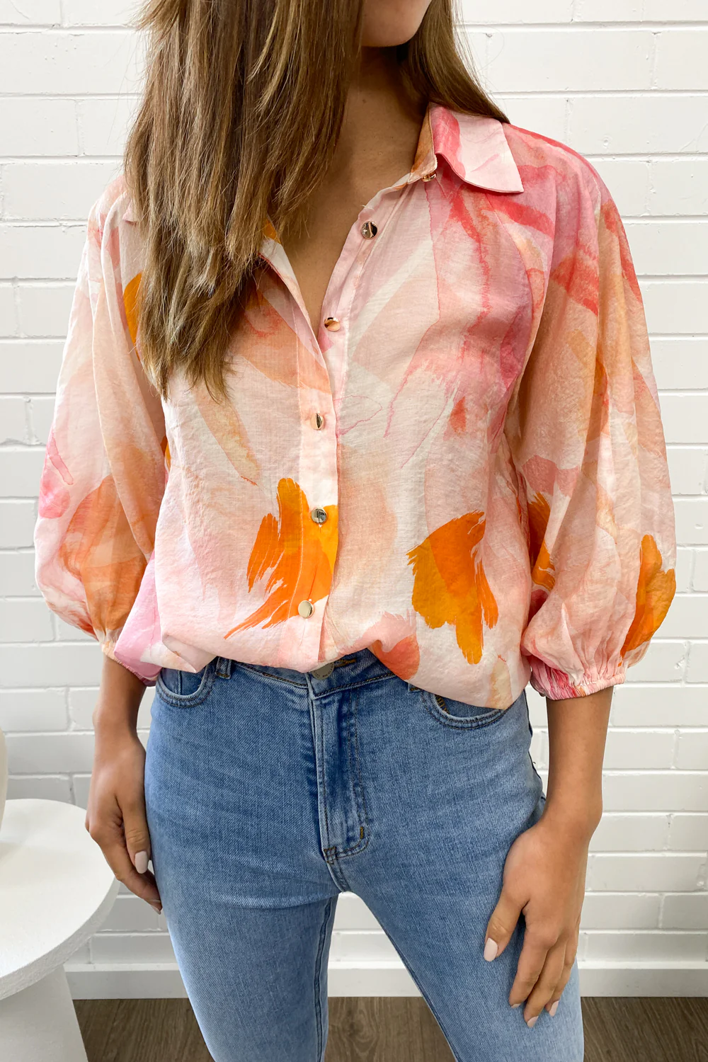 Flynn Blouse - Pink Watercolour - Image 4