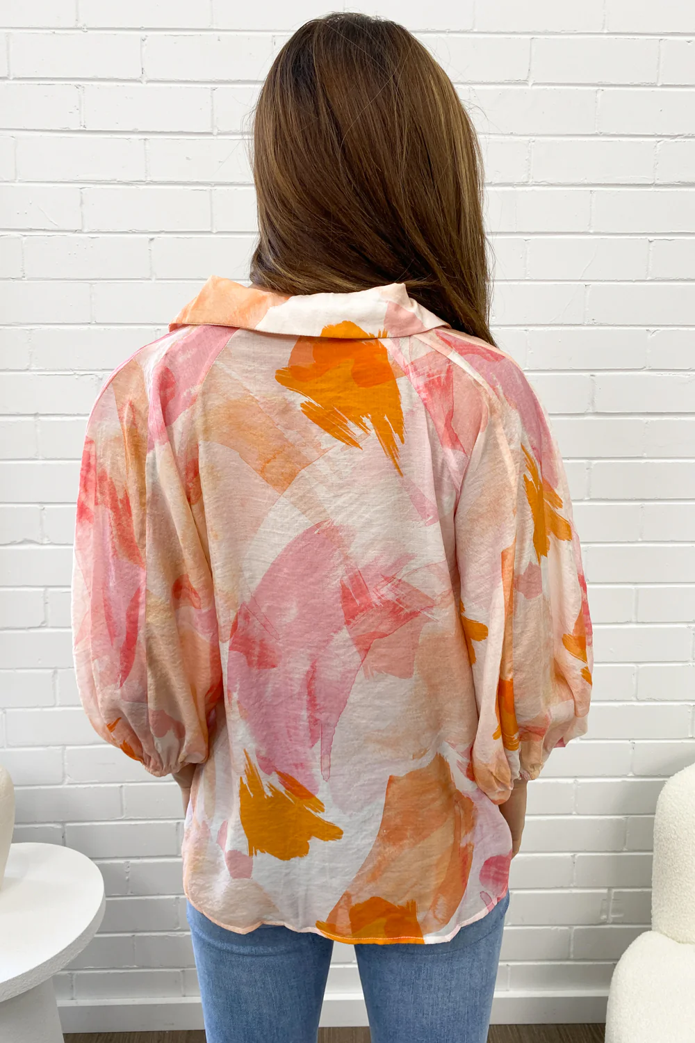 Flynn Blouse - Pink Watercolour - Image 7