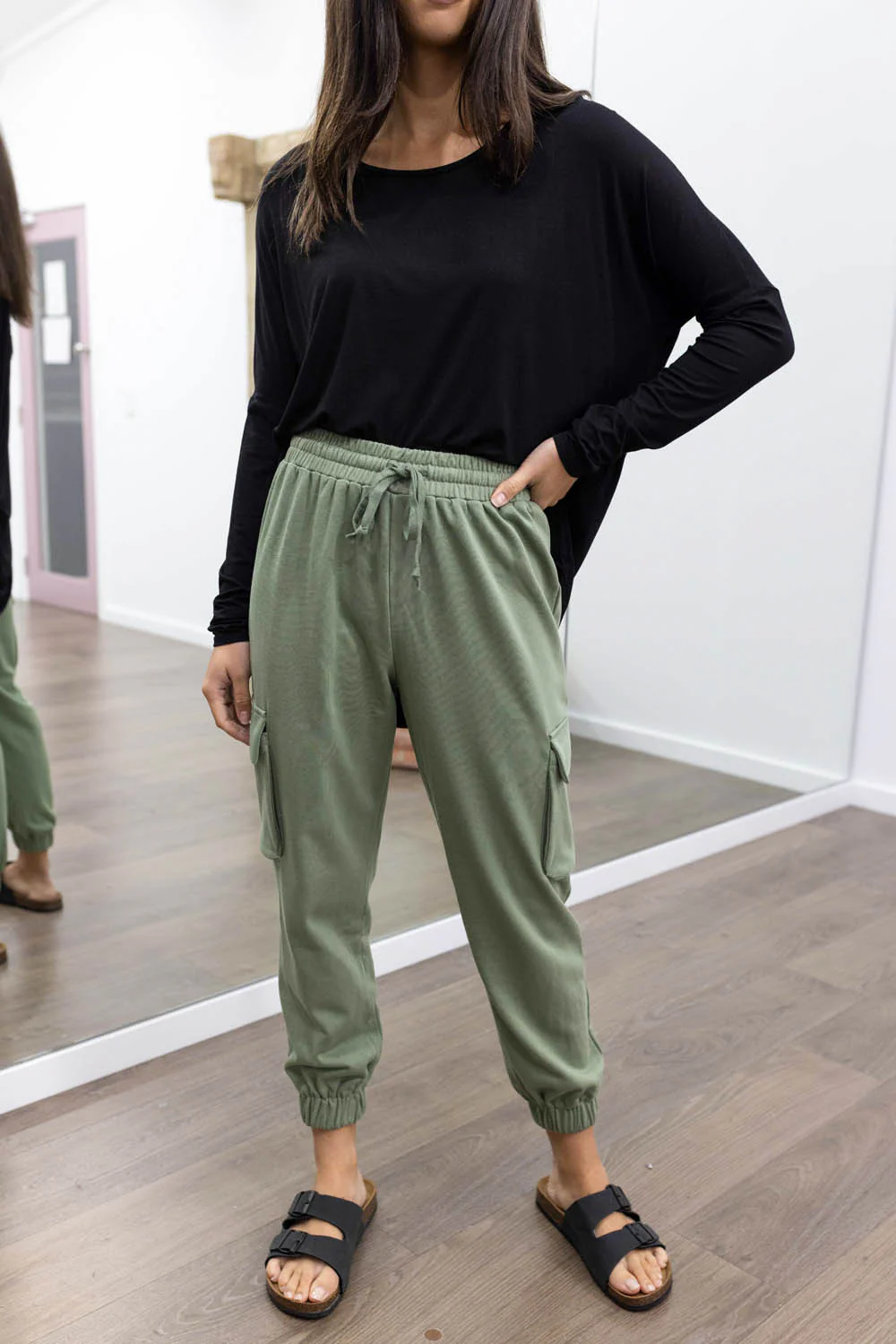 Frankie Lounge Pants - Khaki - Image 4