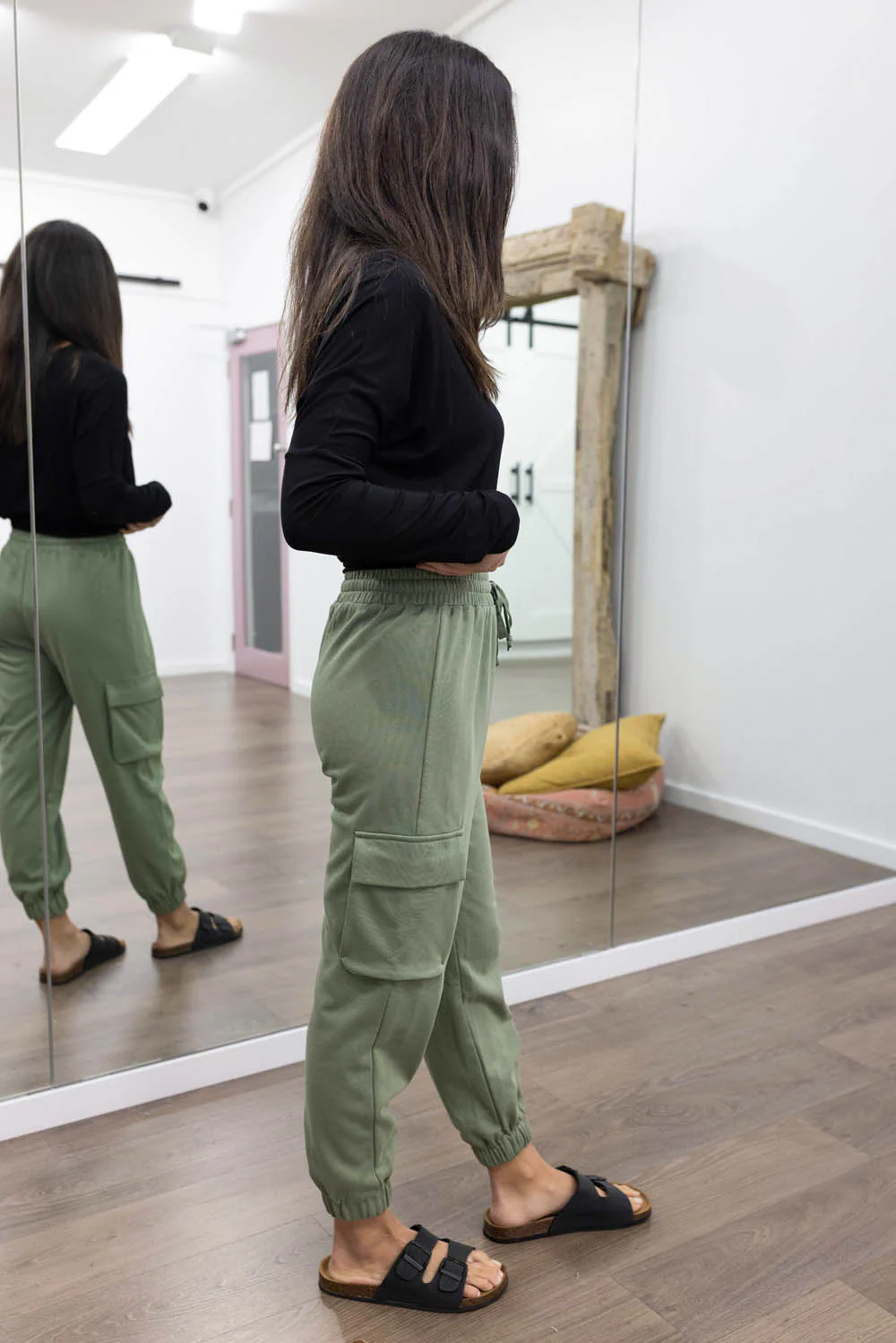 Frankie Lounge Pants - Khaki - Image 7