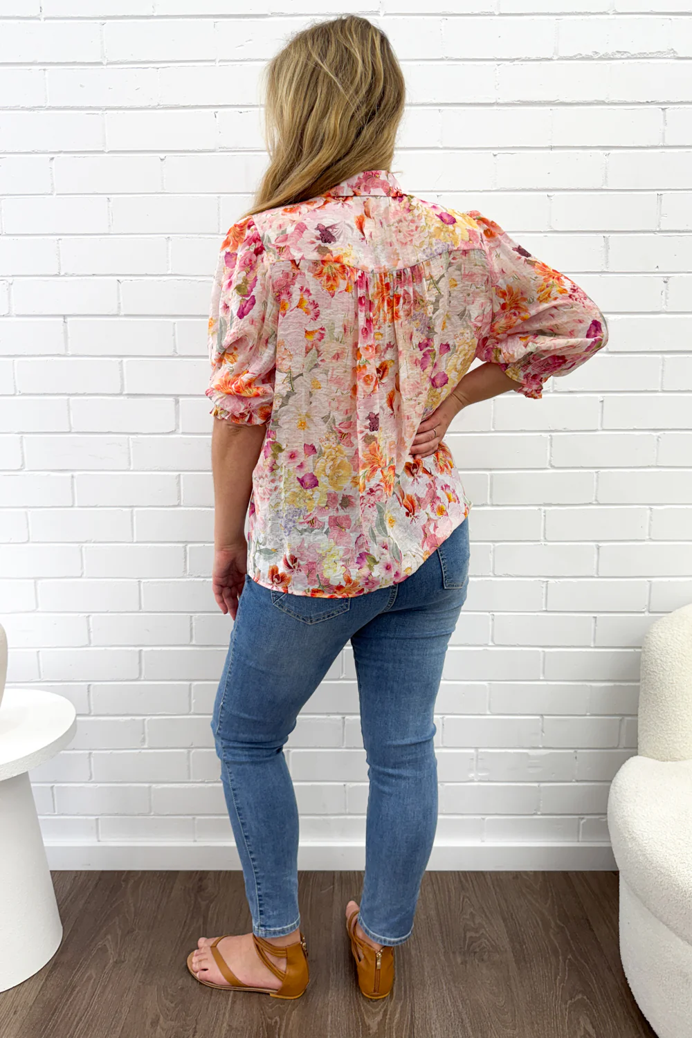 Freya Shirt - Blush Multi Floral - Image 12