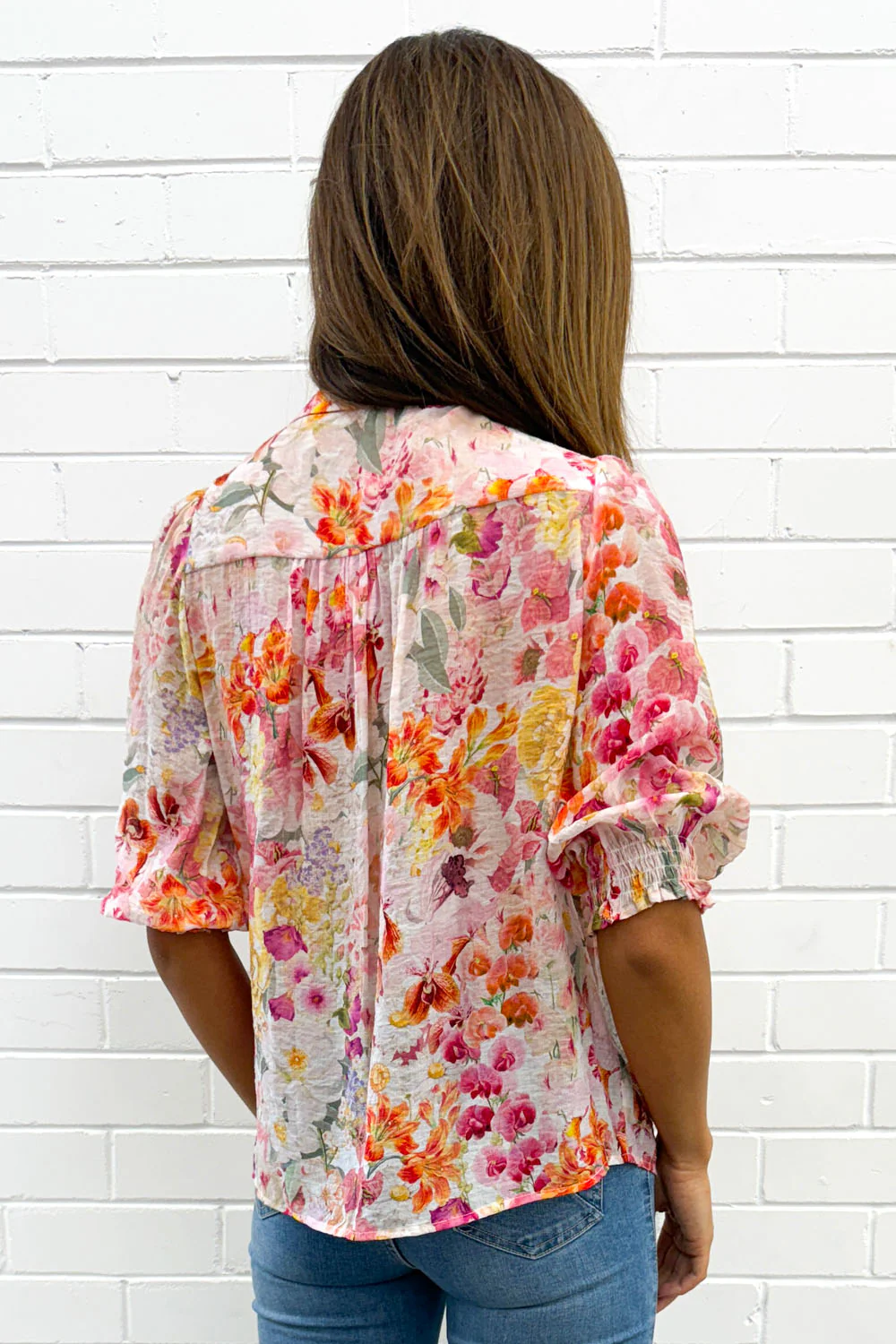 Freya Shirt - Blush Multi Floral - Image 8