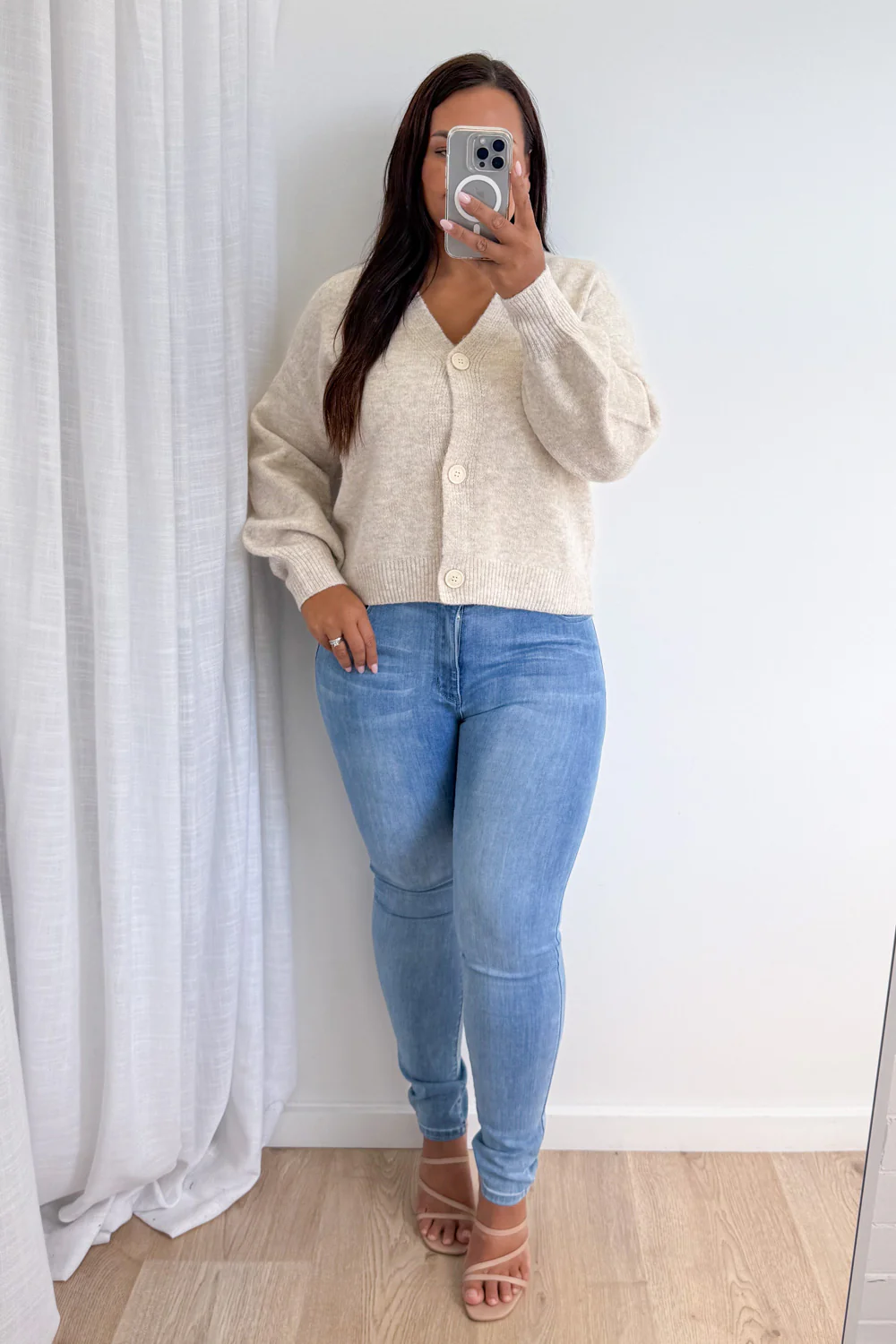 Gia Knit Cardi - Oatmeal Marle - Image 13