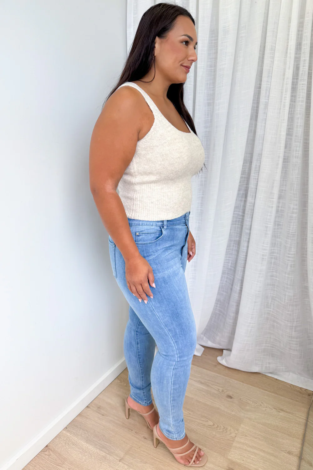 Gia Knit Tank - Oatmeal Marle - Image 11