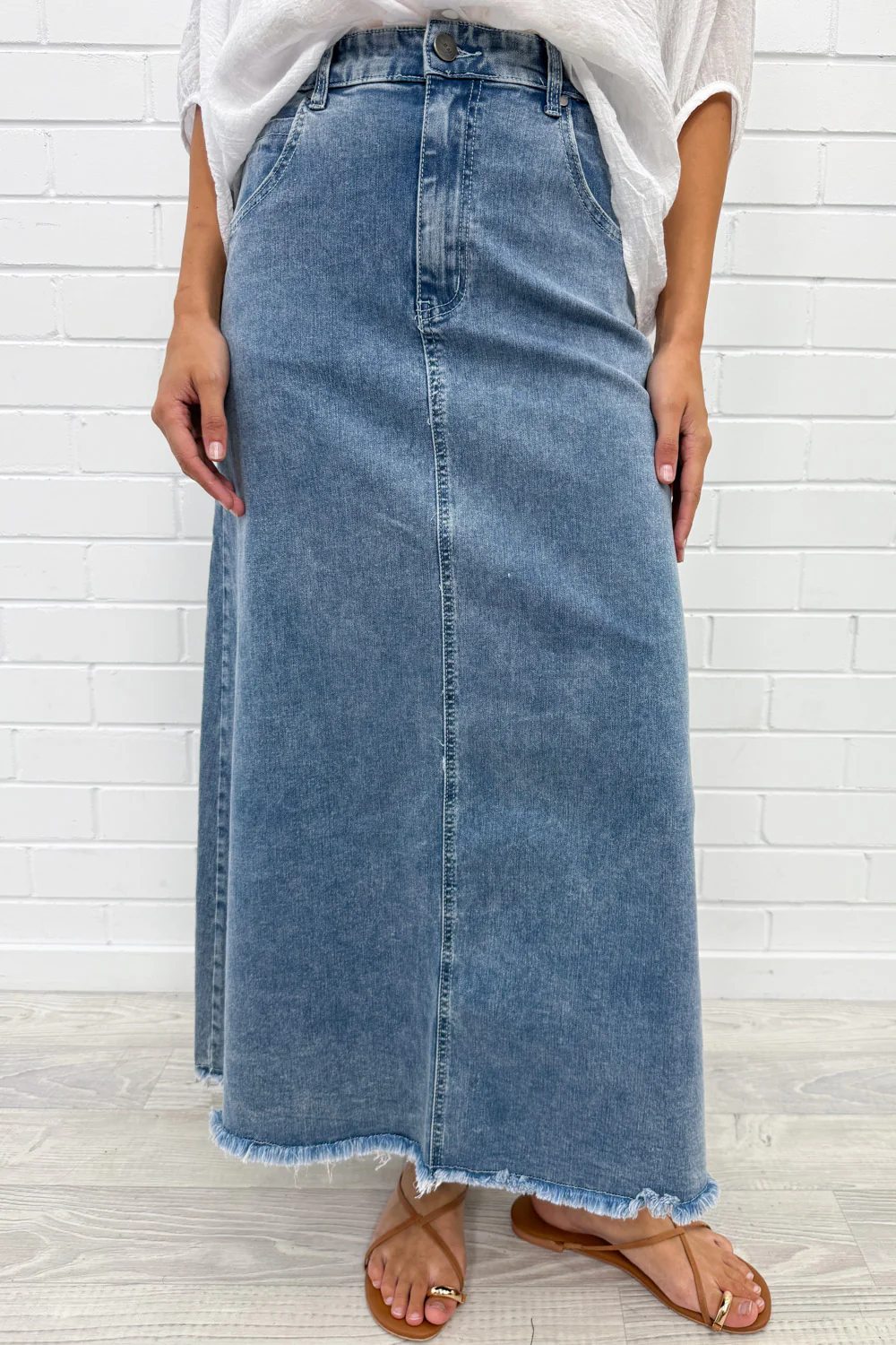 Gloucester Denim Maxi Skirt - Image 38