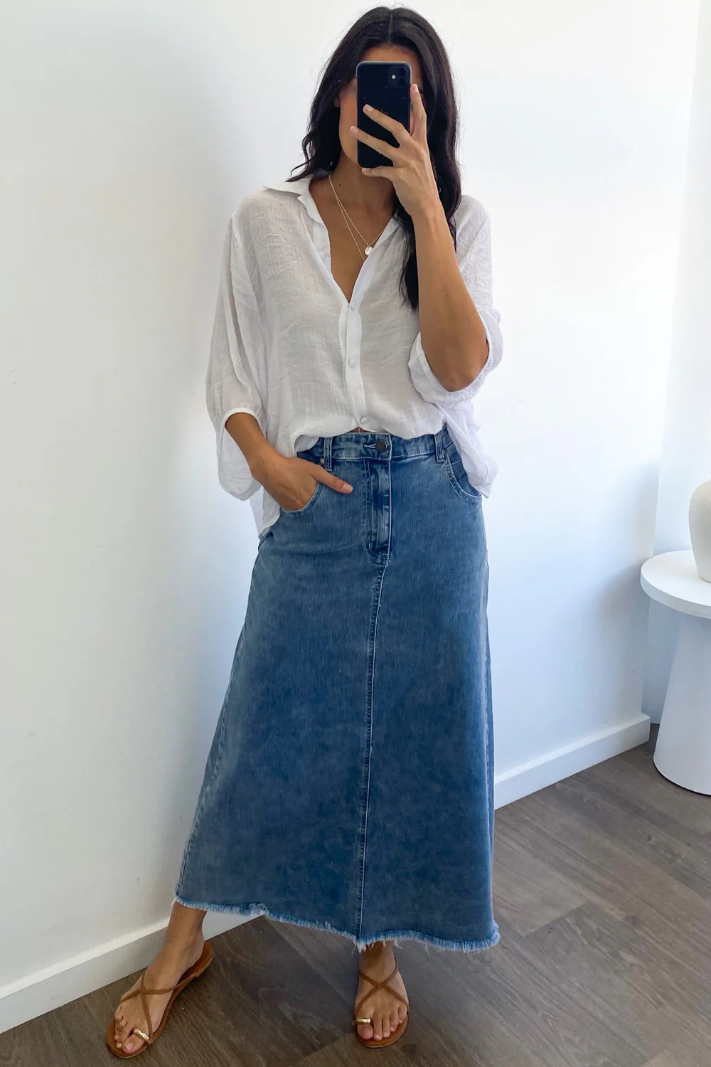 Gloucester Denim Maxi Skirt - Image 39