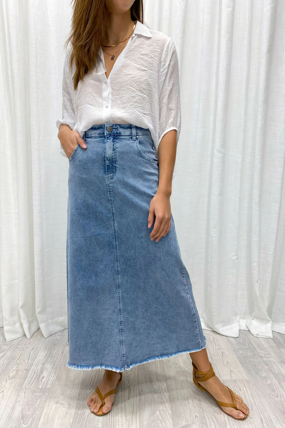 Gloucester Denim Maxi Skirt - Image 46