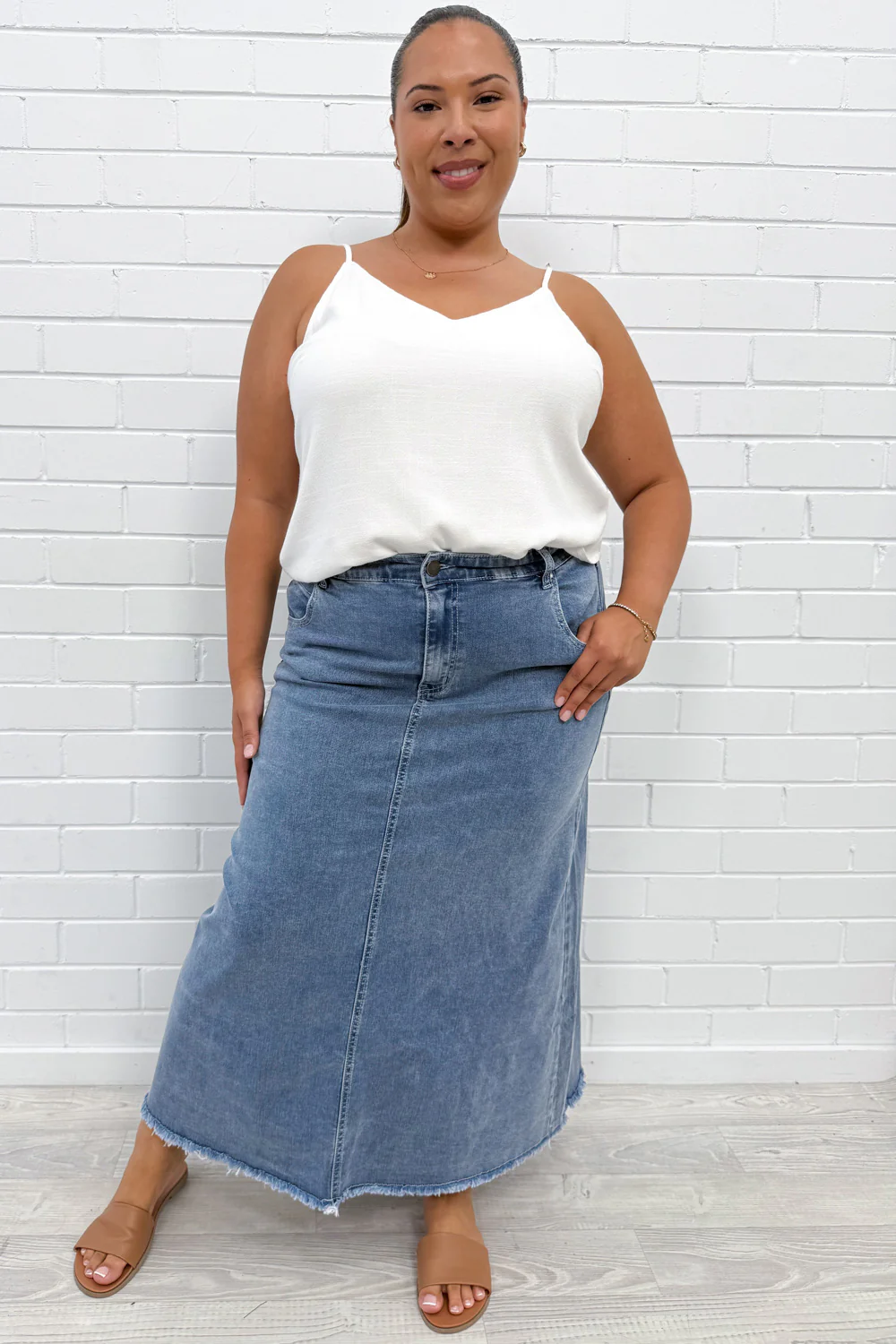 Gloucester Denim Maxi Skirt - Image 50