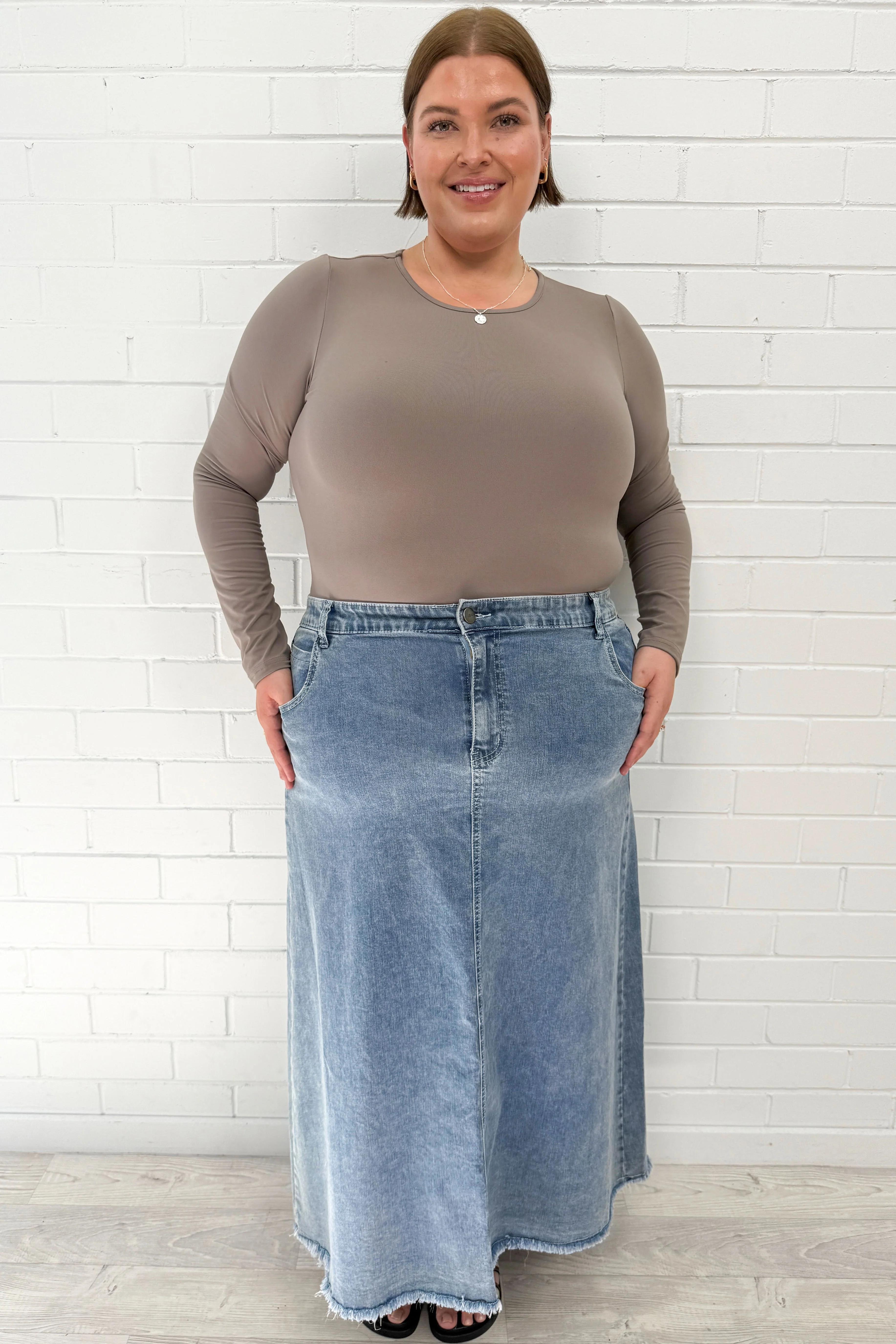Gloucester Denim Maxi Skirt - Image 54