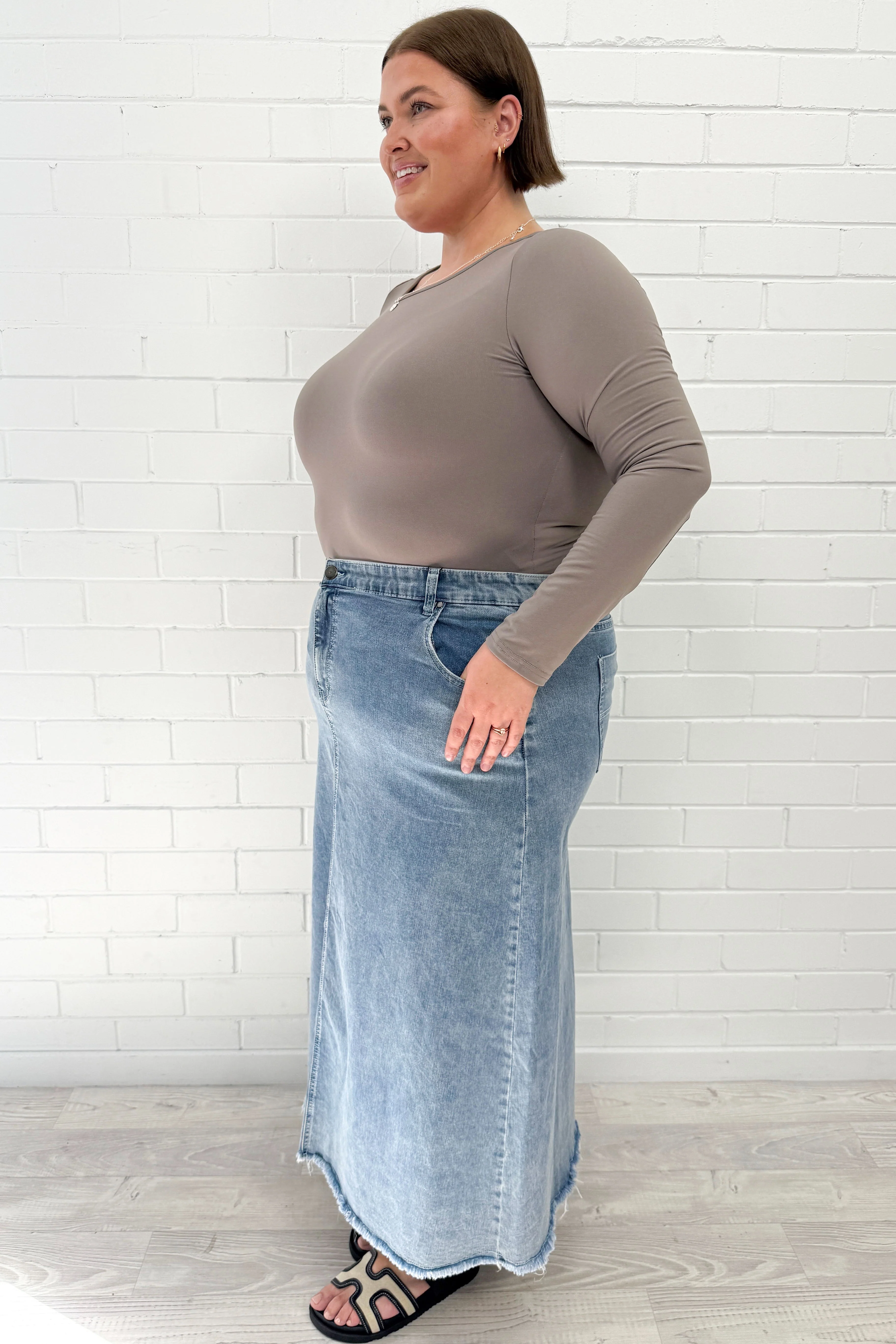 Gloucester Denim Maxi Skirt - Image 55