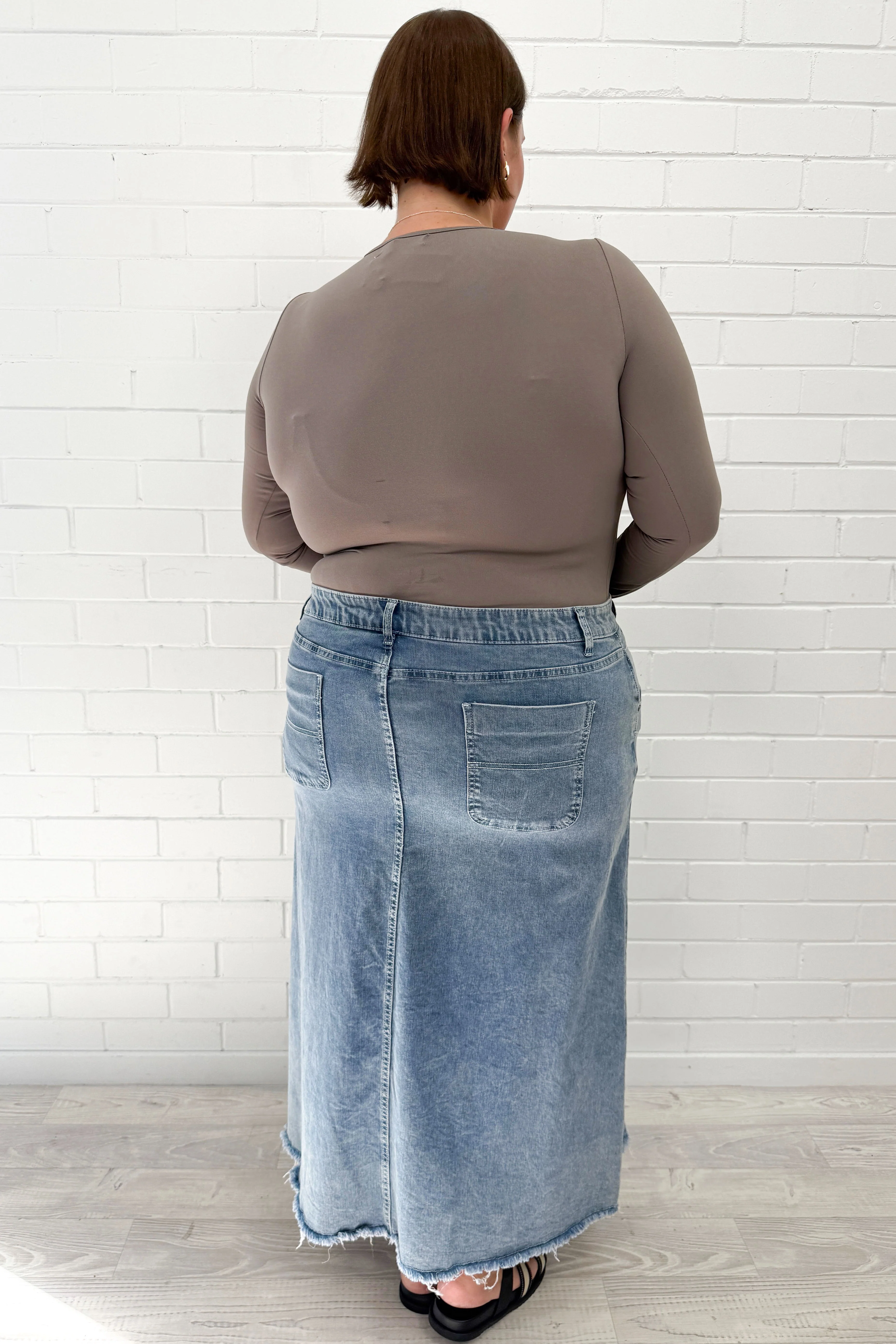 Gloucester Denim Maxi Skirt - Image 56