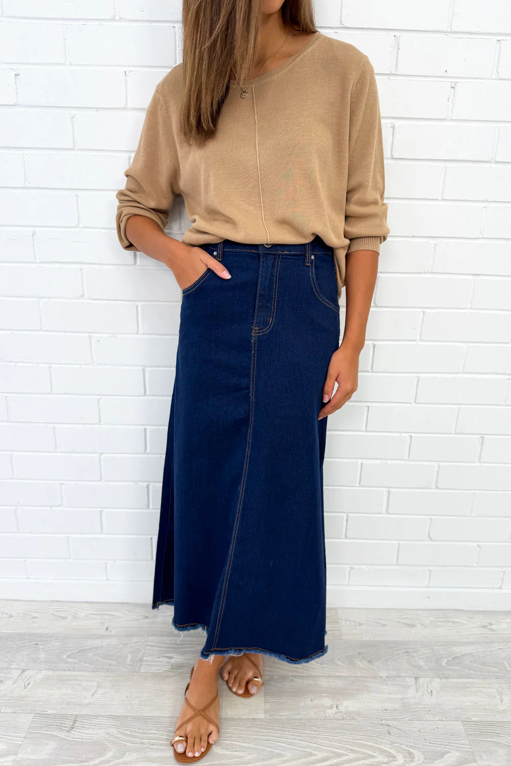 Gloucester Denim Maxi Skirt - Image 64