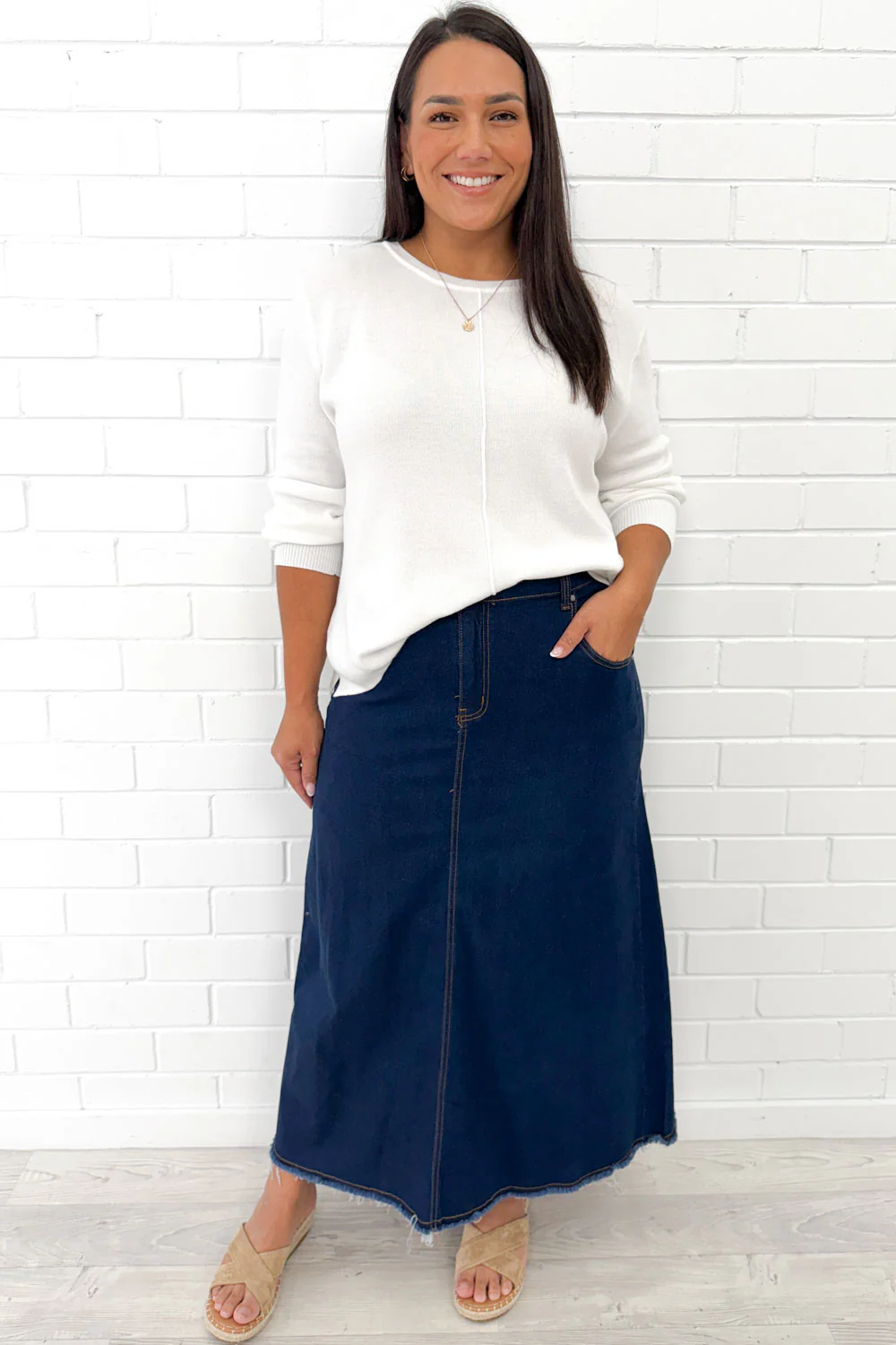 Gloucester Denim Maxi Skirt - Image 68