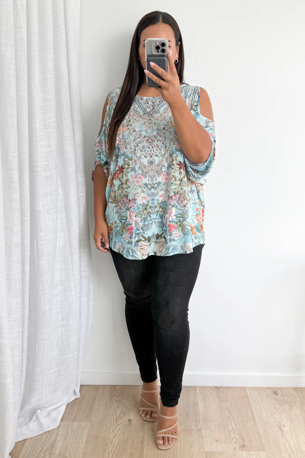 Goddess Top - Blue Multi Floral - Image 14