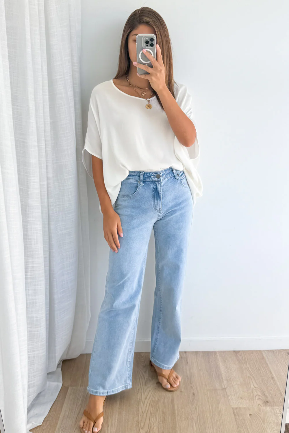 Harley Mid Rise Wide Leg Jeans - Image 3
