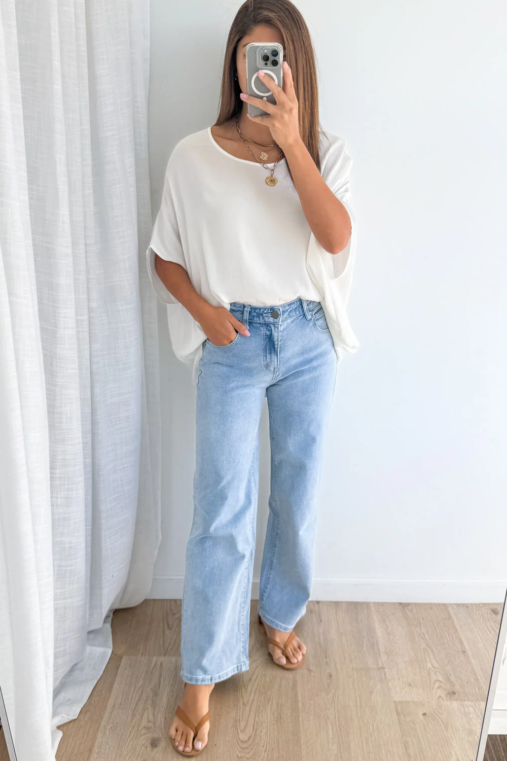 Harley Mid Rise Wide Leg Jeans - Image 5