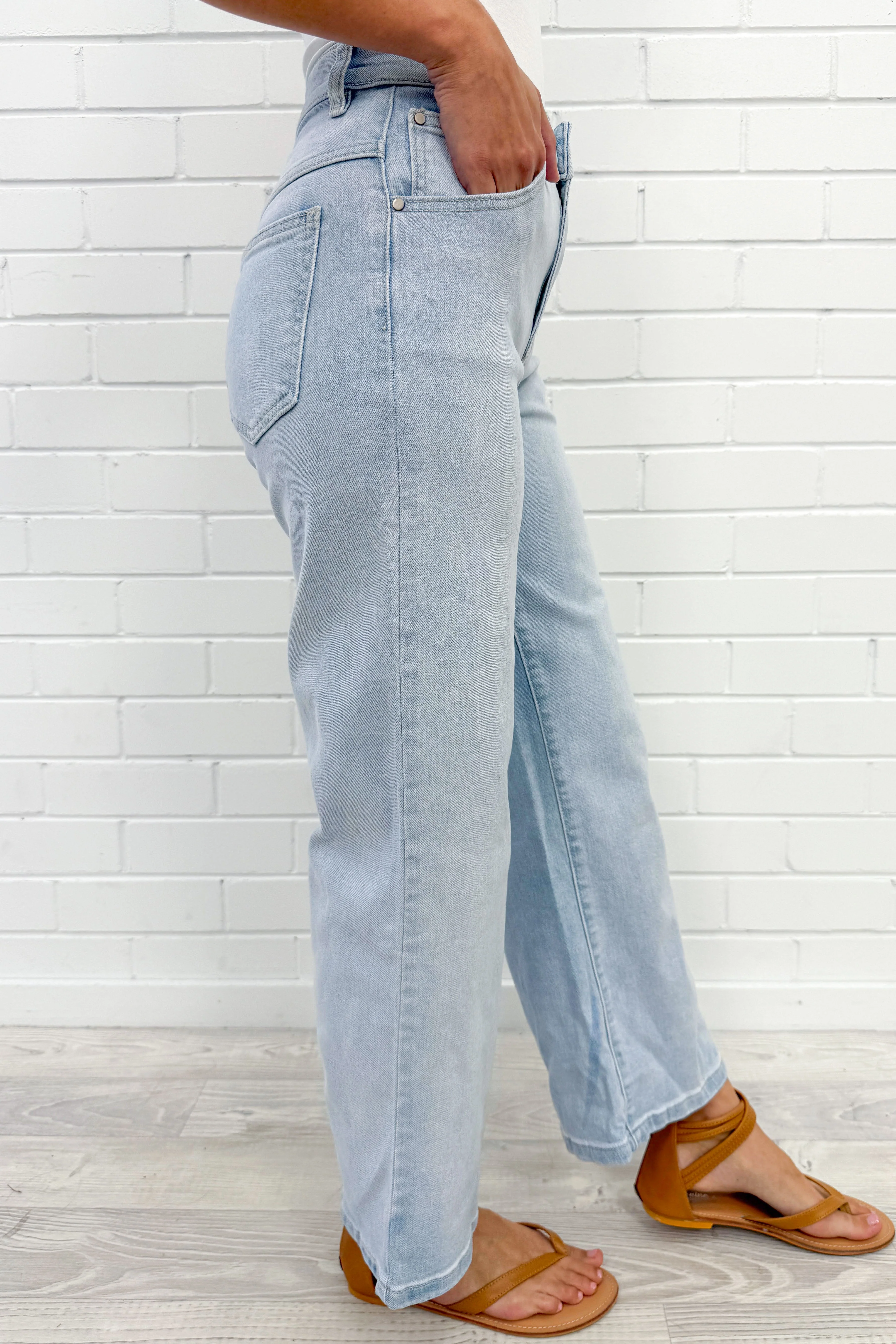 Harley Mid Rise Wide Leg Jeans - Image 7