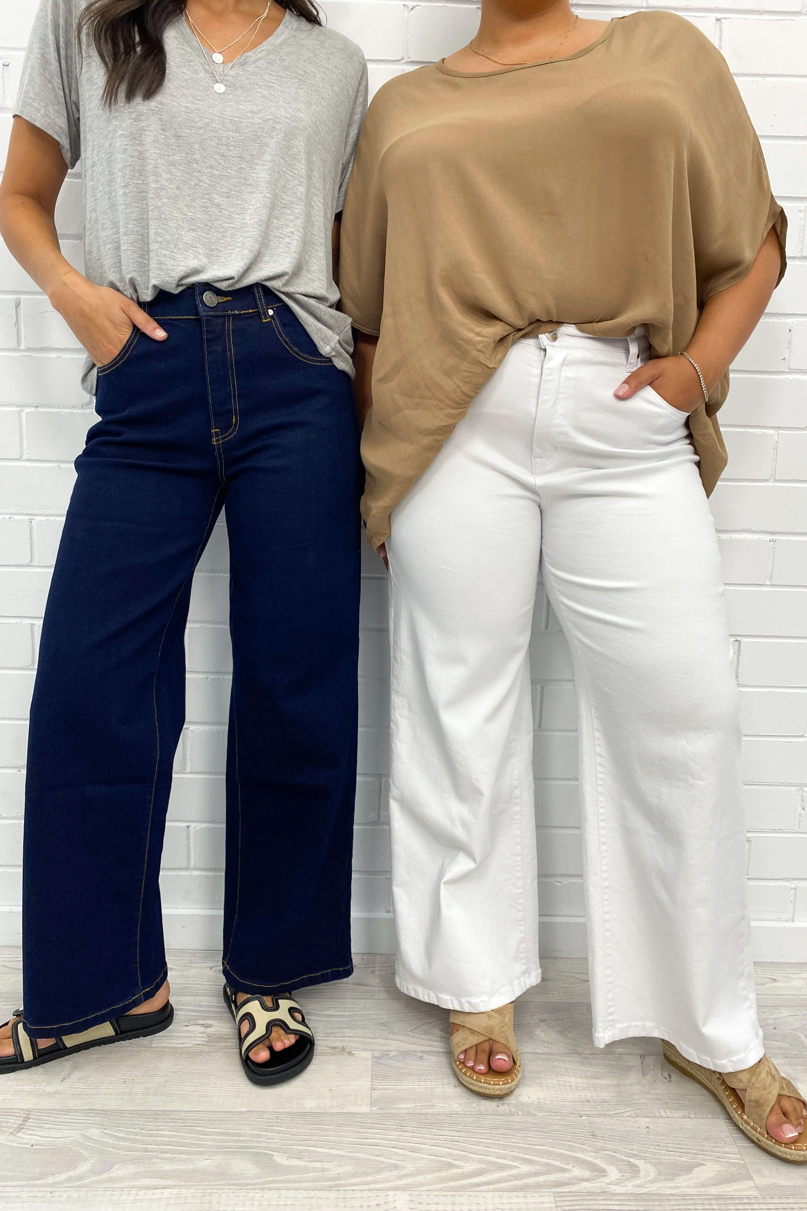 Harley Mid Rise Wide Leg Jeans - Indigo Denim - Image 10
