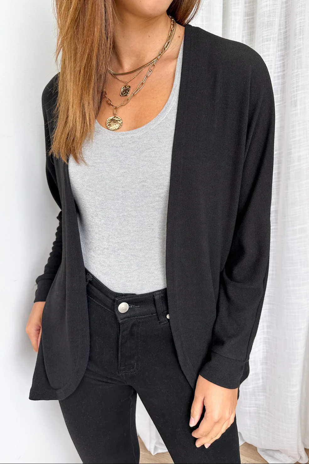 Harriette Shrug - Black - Image 2