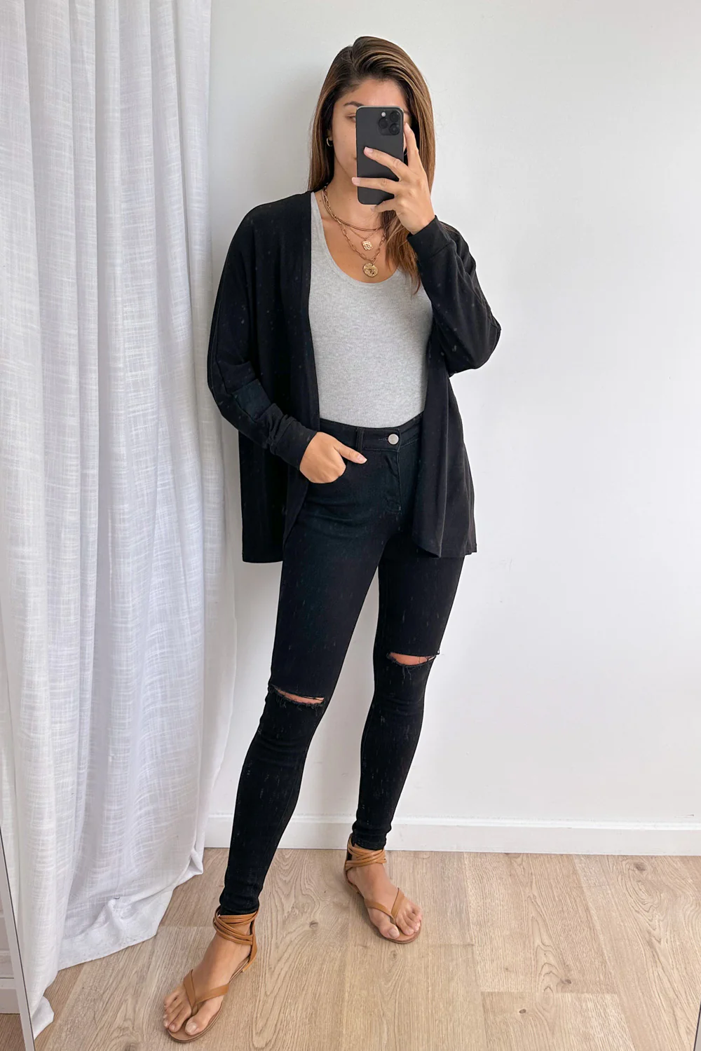 Harriette Shrug - Black - Image 3